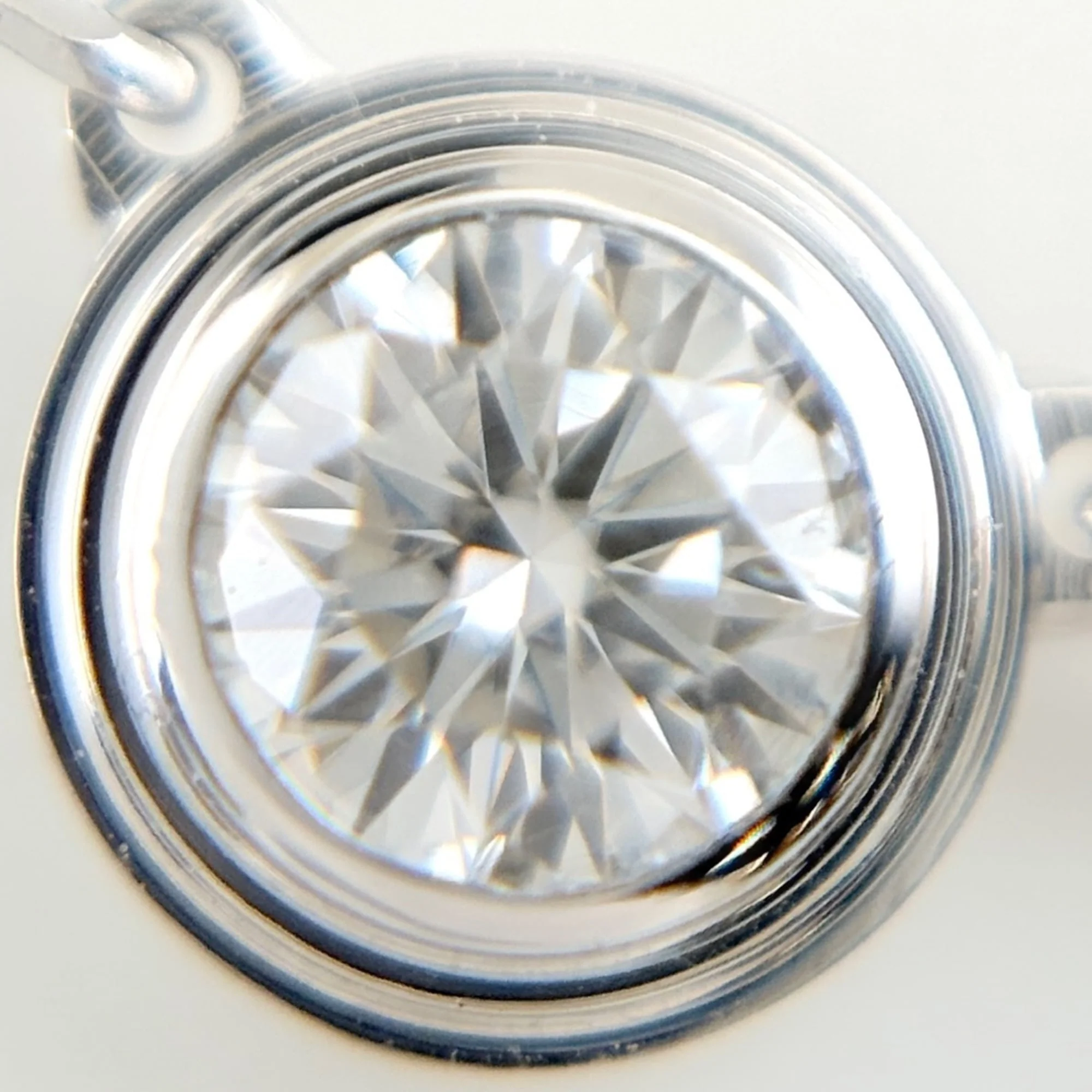 Pendant Necklace Sterling Silver Small with Diamond - Image 2