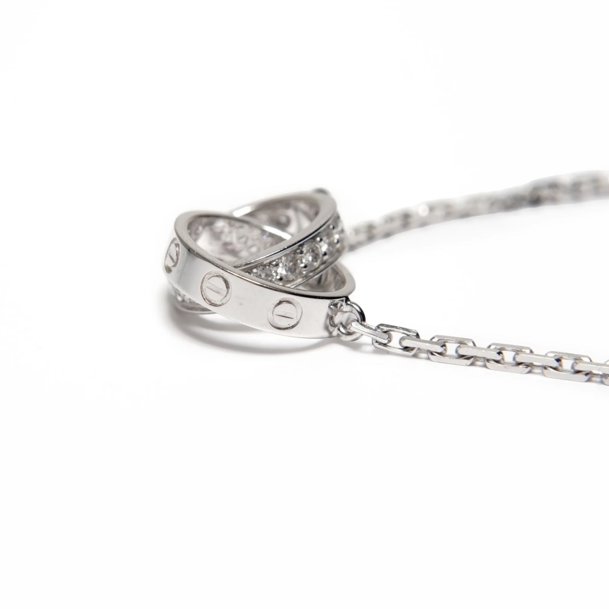 Pendant Necklace Sterling Silver with Diamond - Image 5