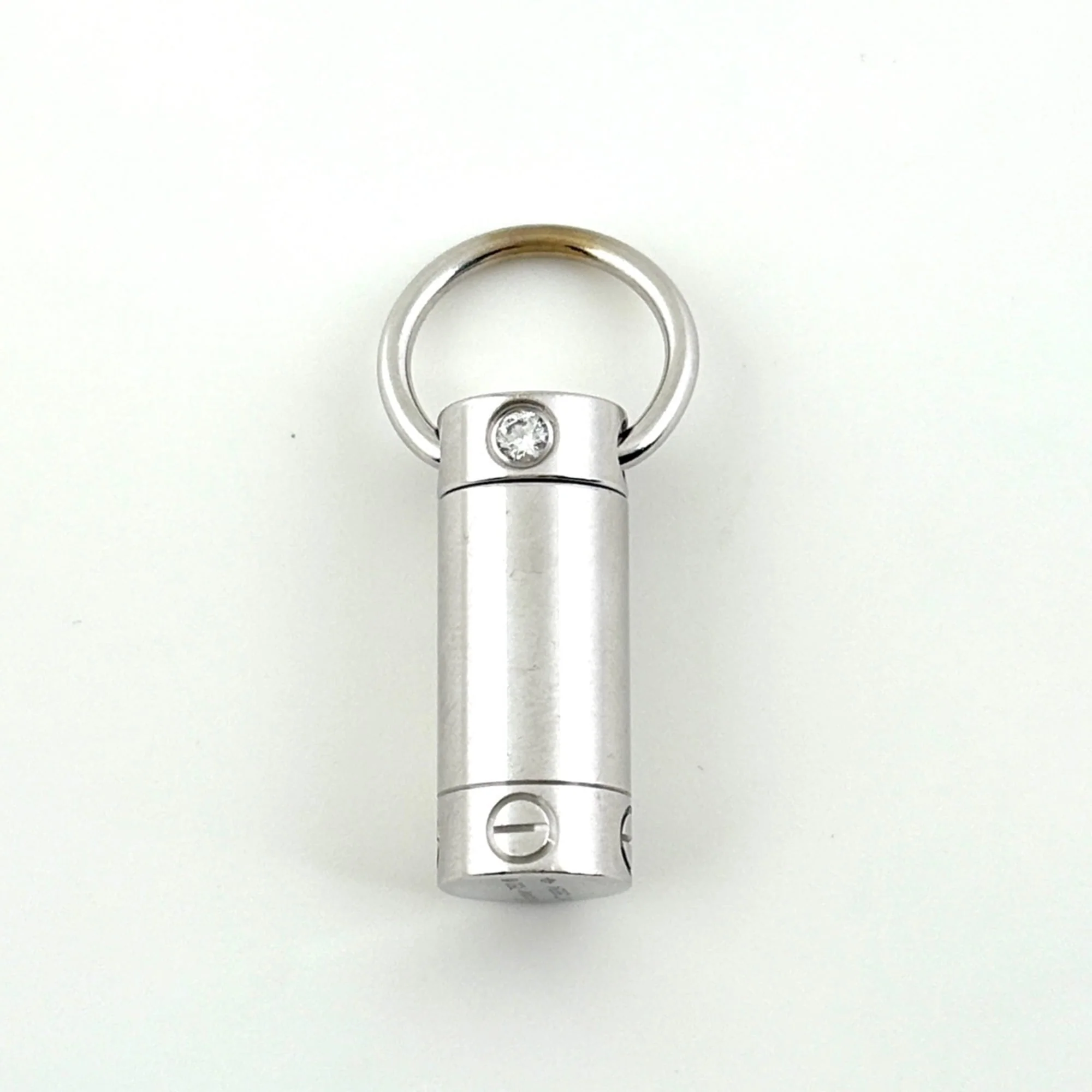 Screwdriver Pendant Necklace Sterling Silver with Small Diamonds - Image 3