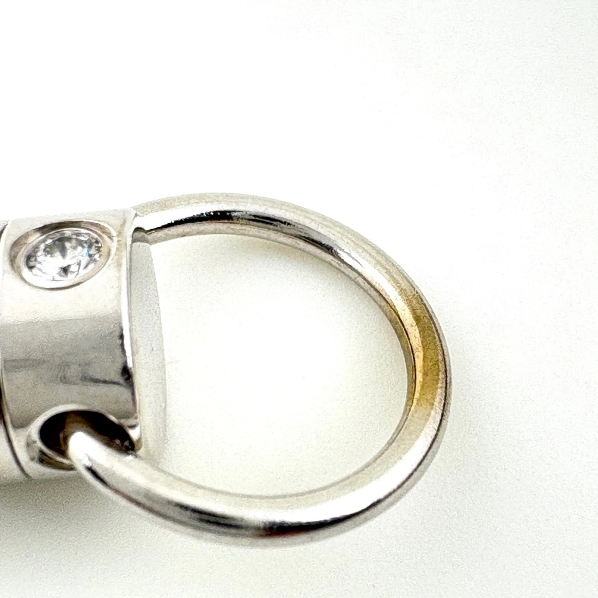 Screwdriver Pendant Necklace Sterling Silver with Small Diamonds - Image 4