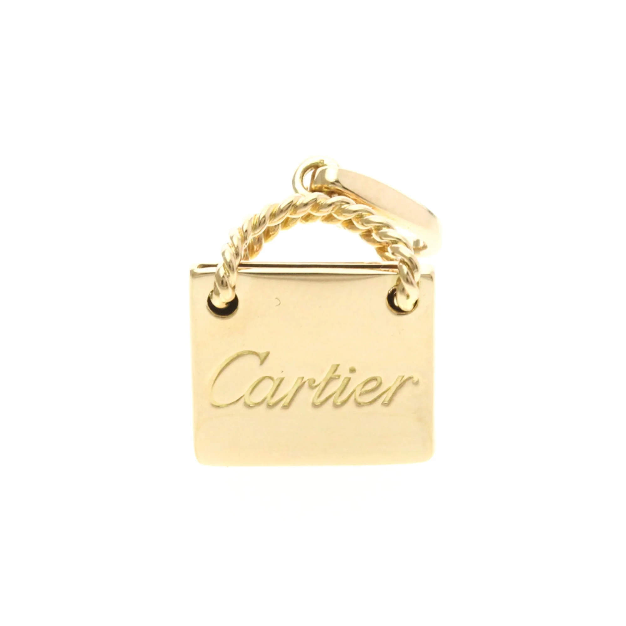 Shopping Bag Charm Pendant Necklace 18K Rose Gold