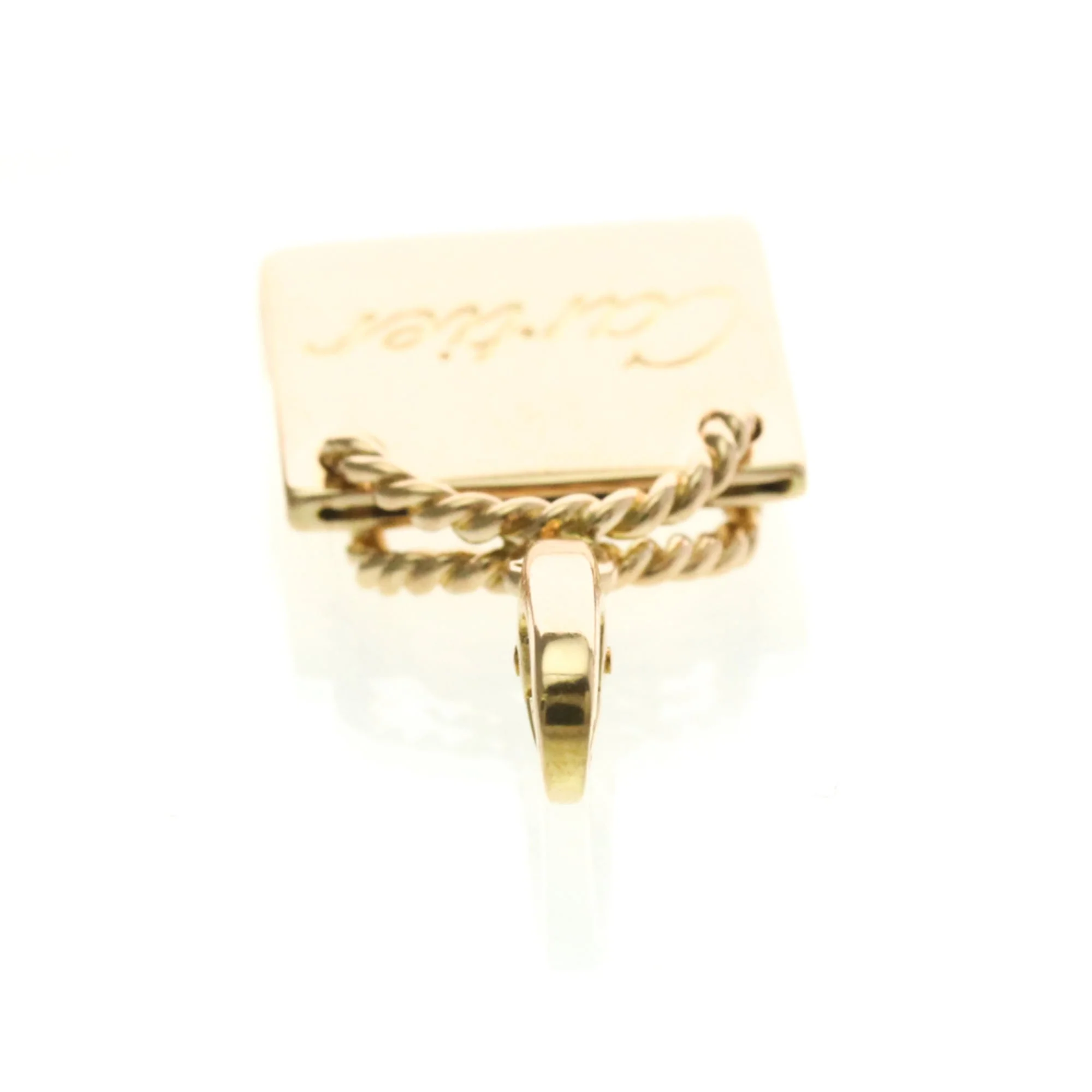 Shopping Bag Charm Pendant Necklace 18K Rose Gold - Image 5