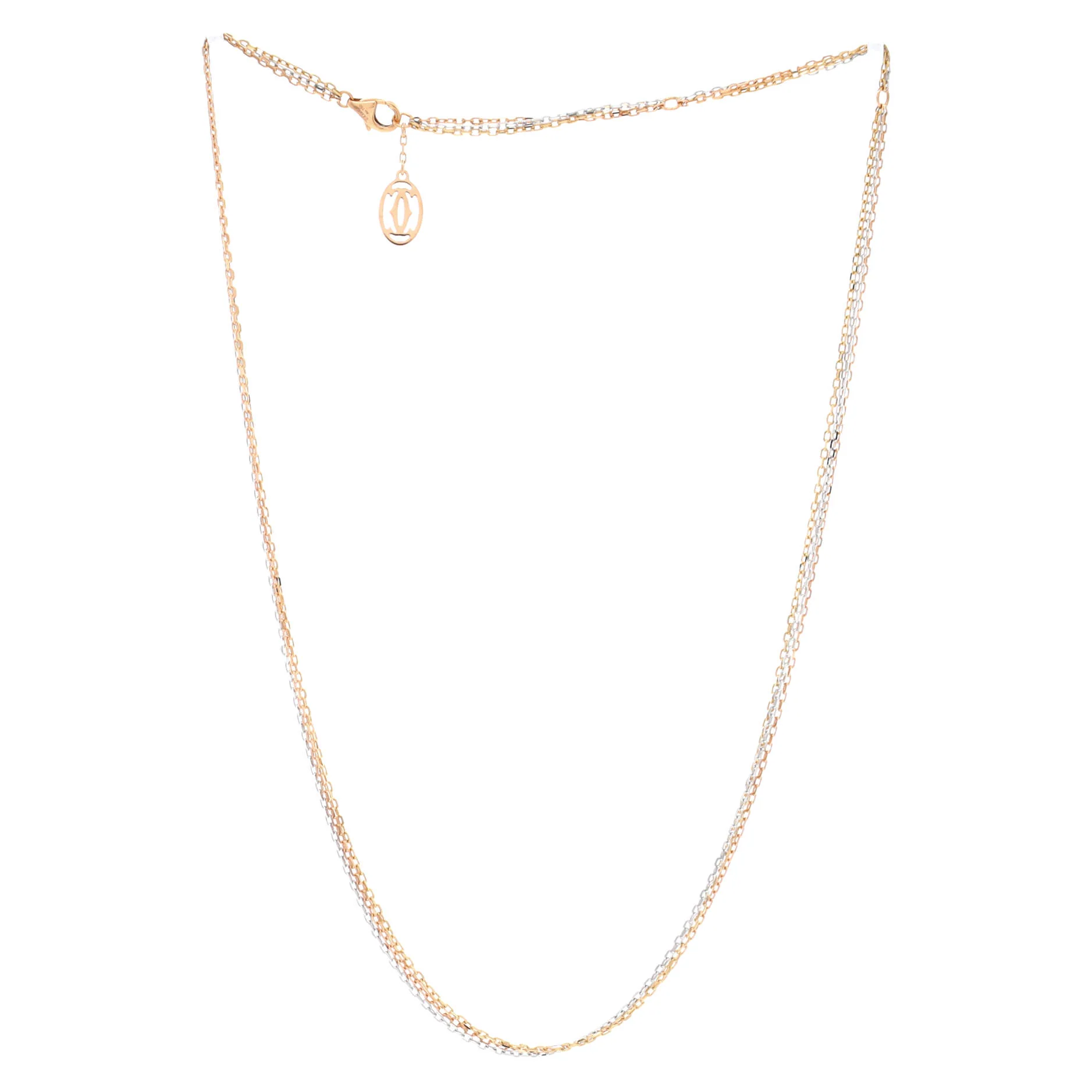 Trinity Chain Necklace 18K Tricolor Gold - Image 3