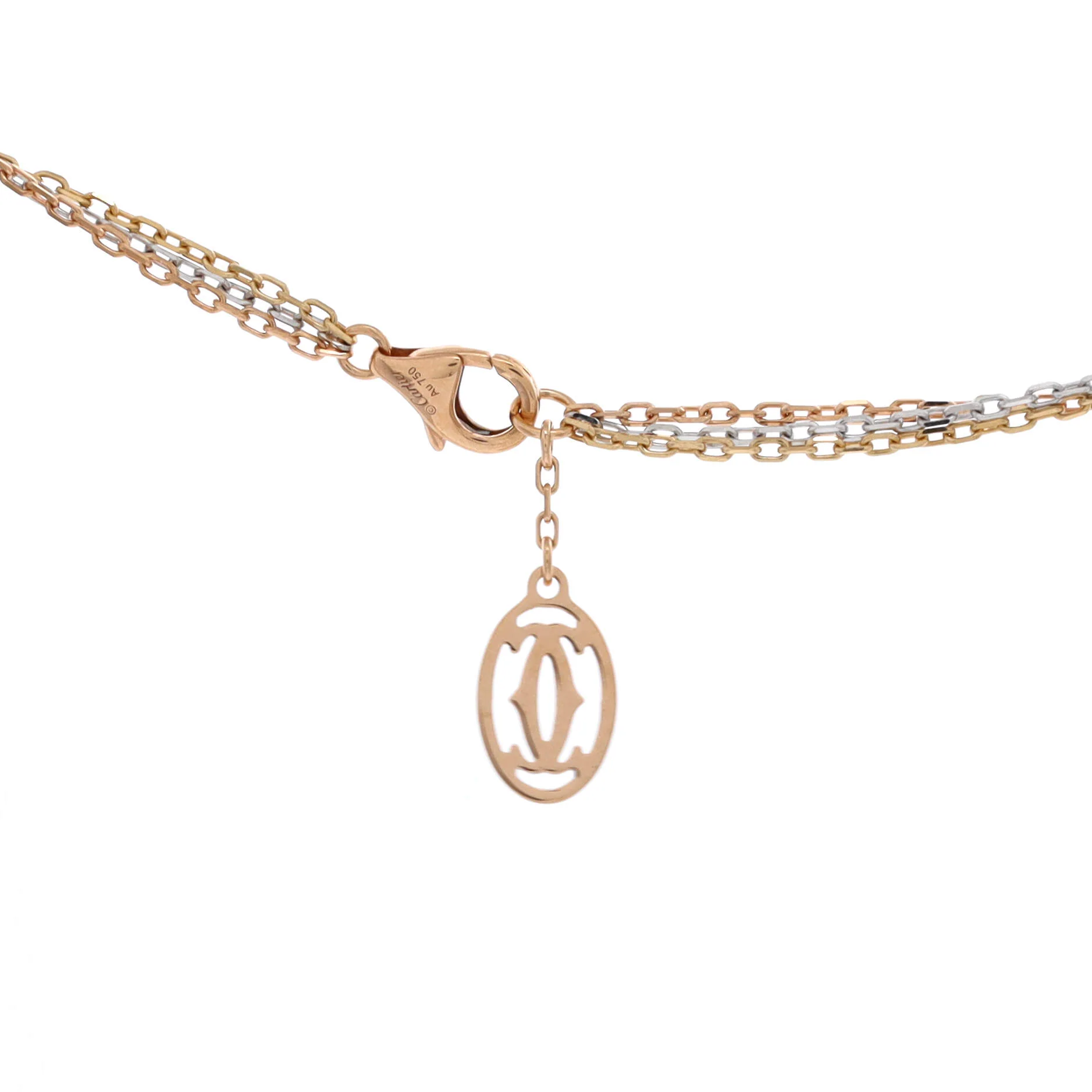 Trinity Chain Necklace 18K Tricolor Gold - Image 4