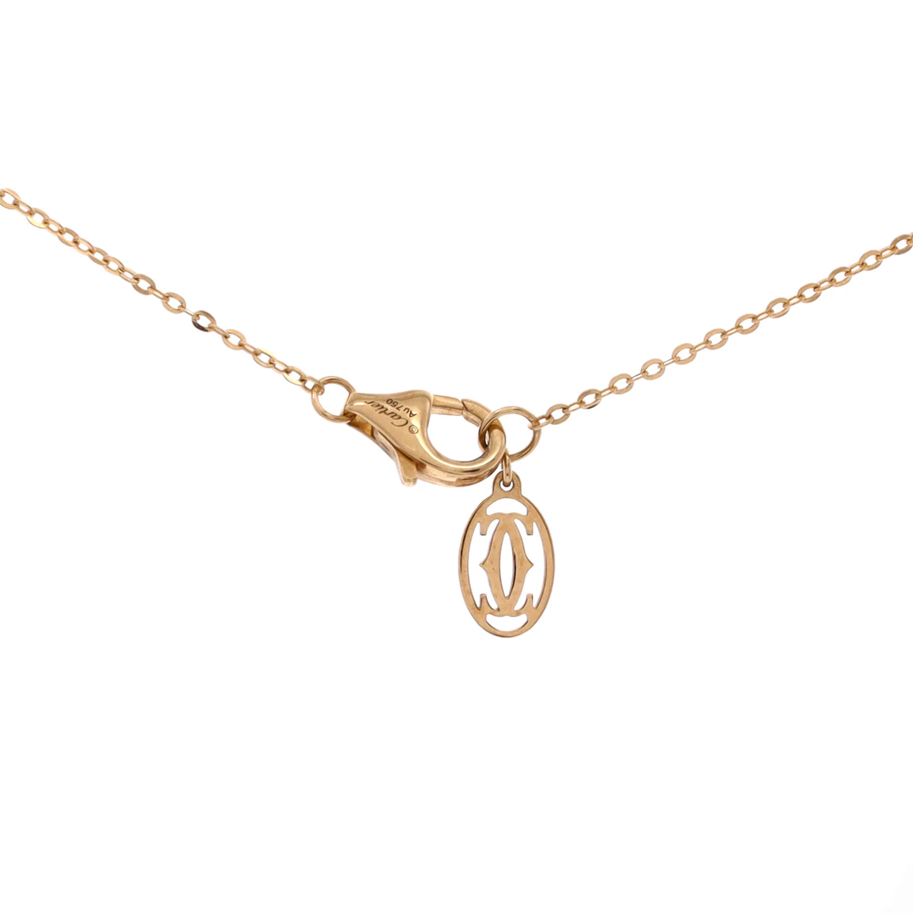 Trinity Choker Necklace 18K Tricolor Gold with Pave Diamonds - Image 3