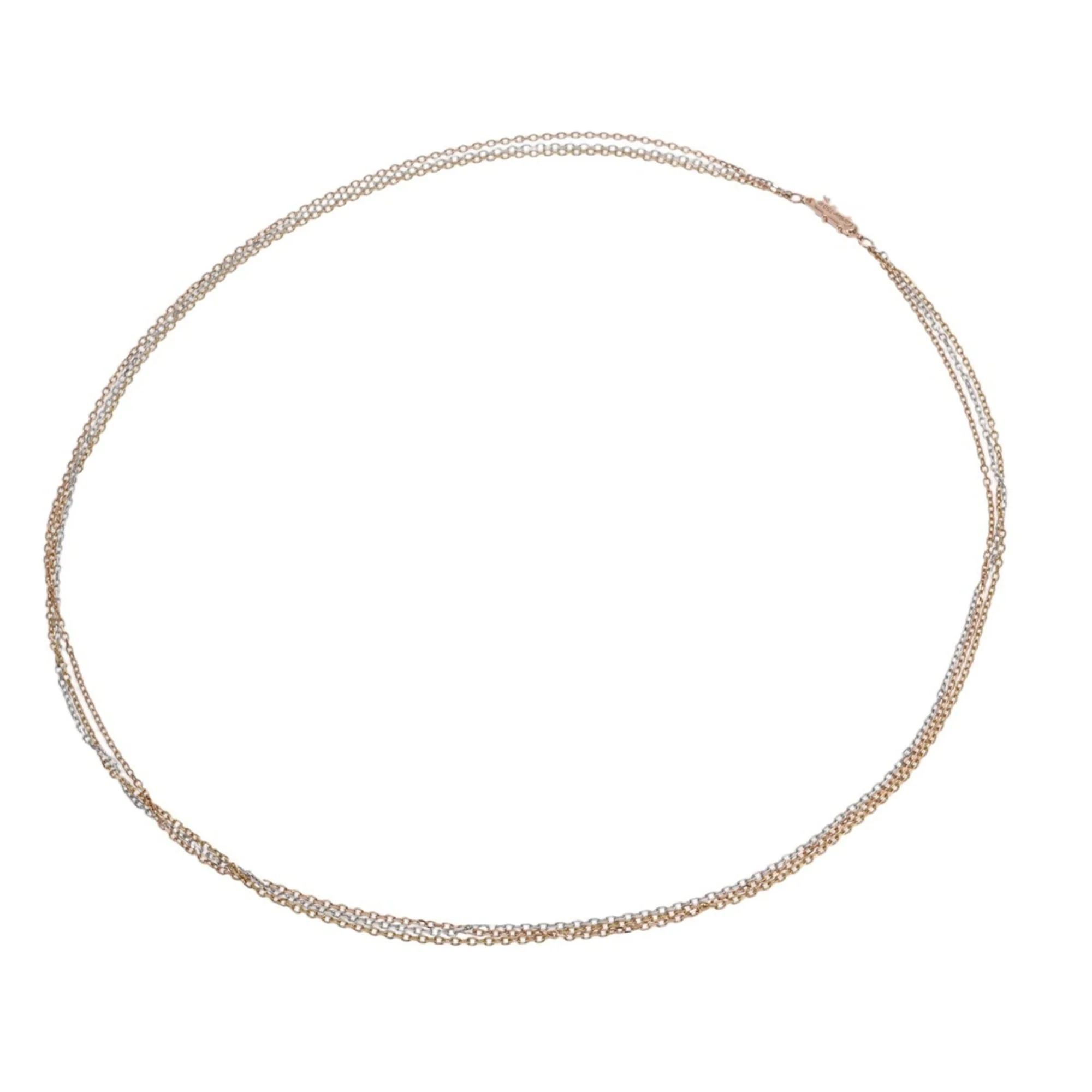 Trinity Pendant Necklace 18K Tricolor Gold - Image 7