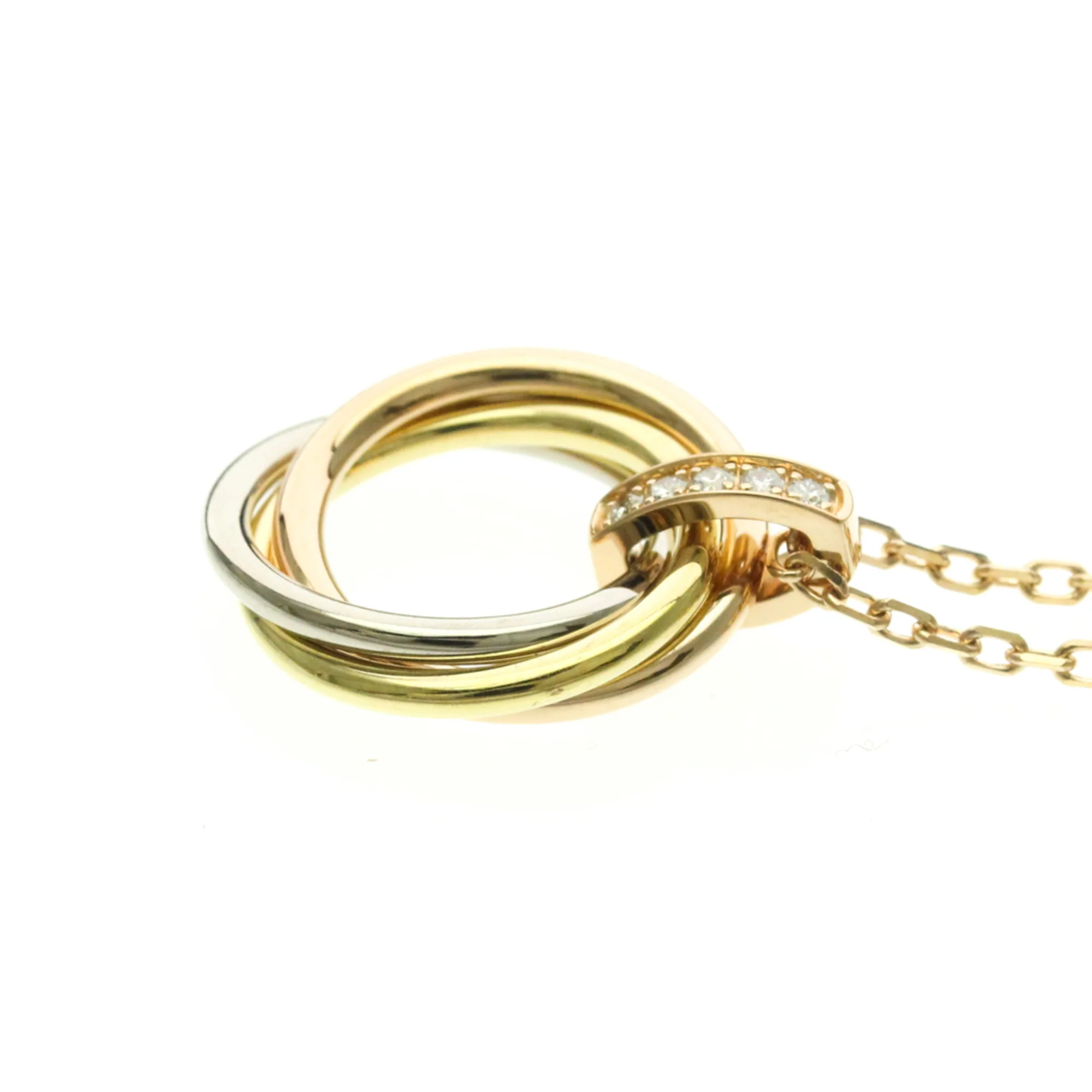 Trinity Pendant Necklace 18K Tricolor Gold - Image 3