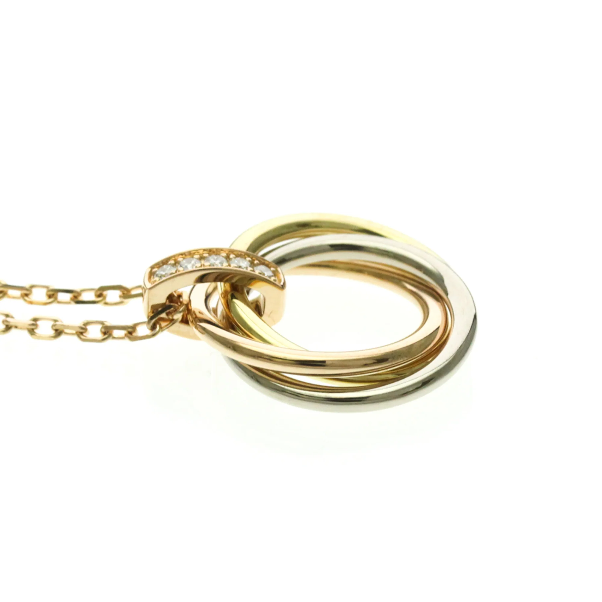 Trinity Pendant Necklace 18K Tricolor Gold - Image 5
