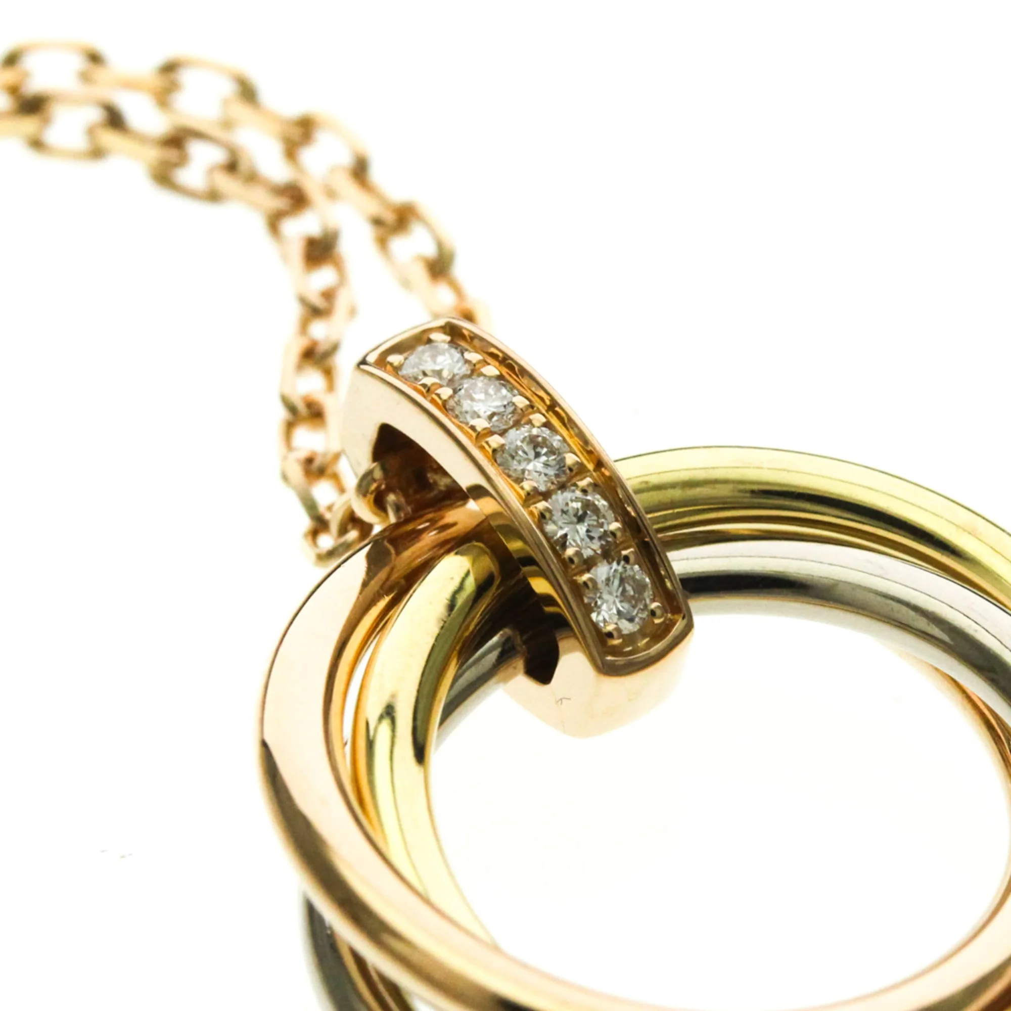 Trinity Pendant Necklace 18K Tricolor Gold - Image 7