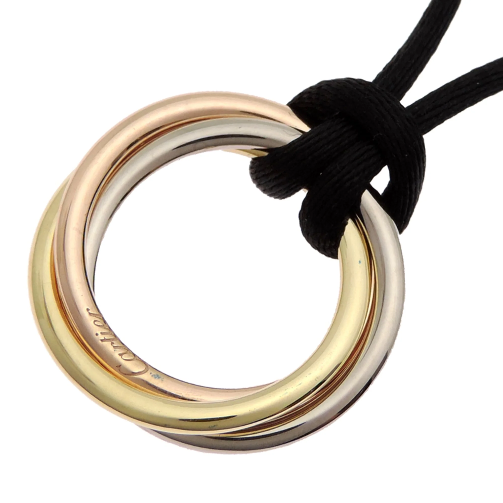 Trinity Pendant Necklace 18K Tricolor Gold - Image 2