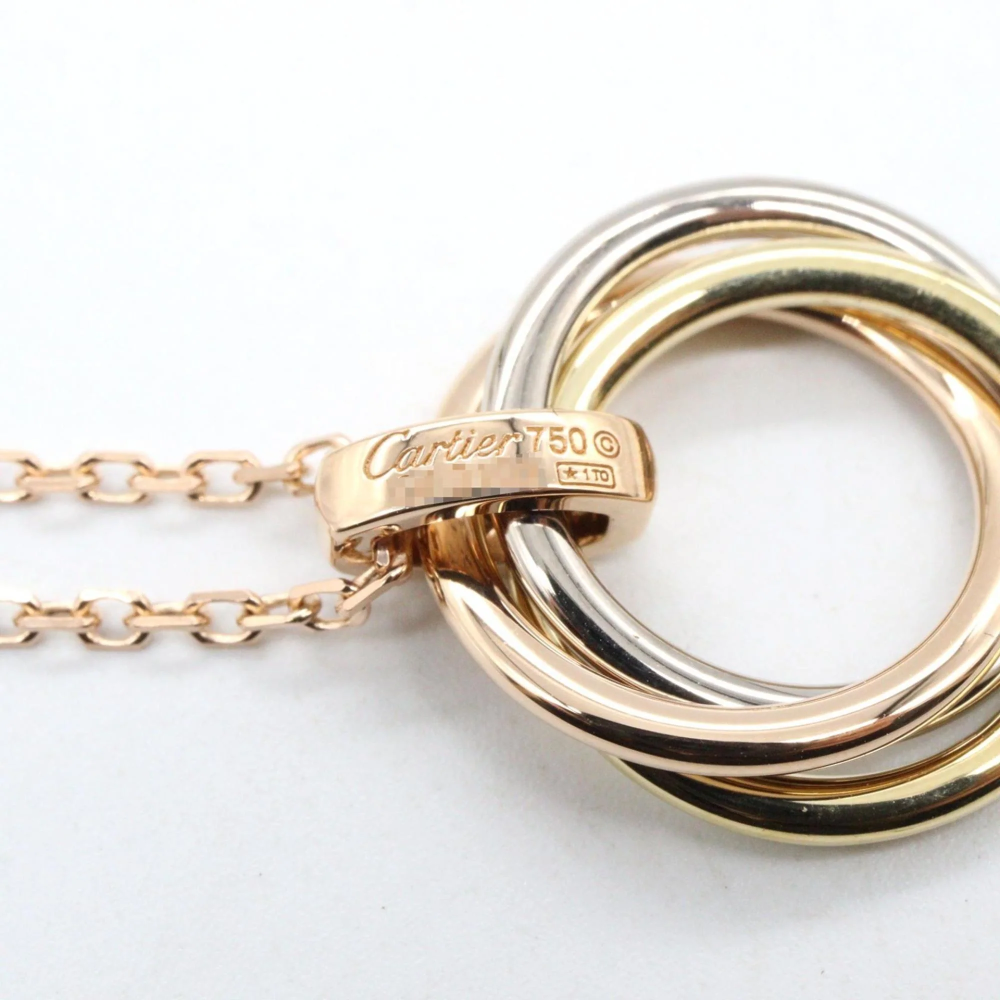 Trinity Pendant Necklace 18K Tricolor Gold - Image 4