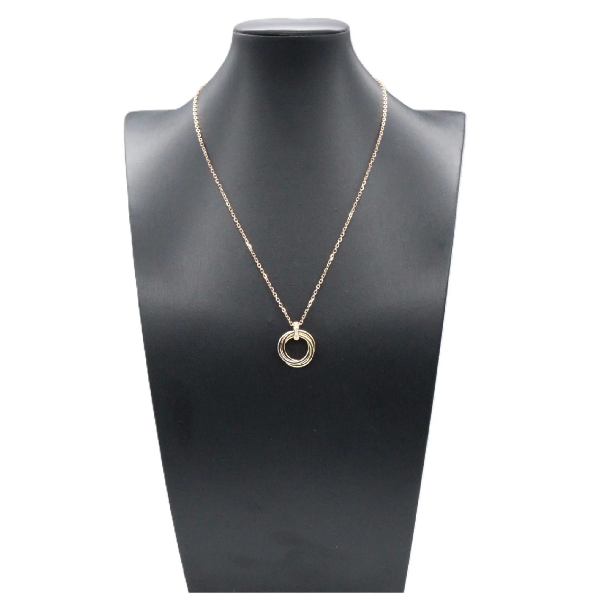 Trinity Pendant Necklace 18K Tricolor Gold - Image 6