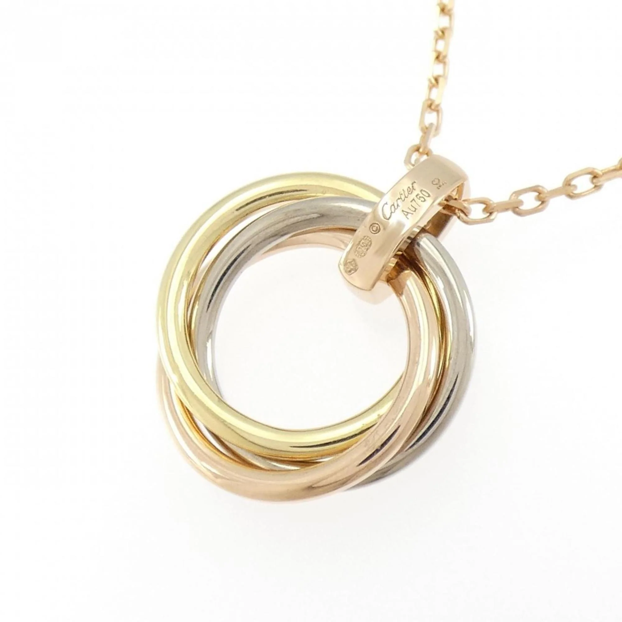 Trinity Pendant Necklace 18K Tricolor Gold - Image 4