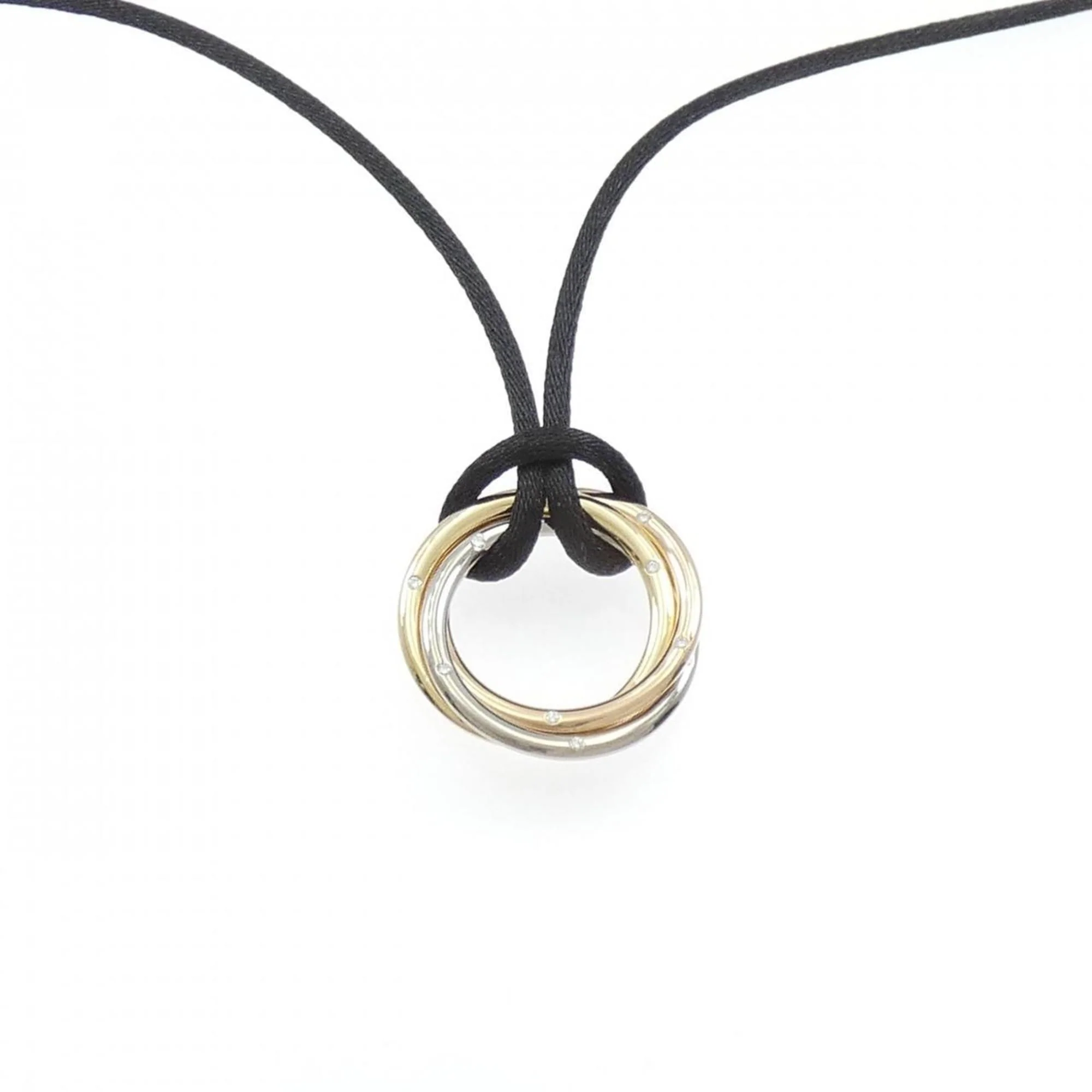 Trinity Pendant Necklace 18K Tricolor Gold