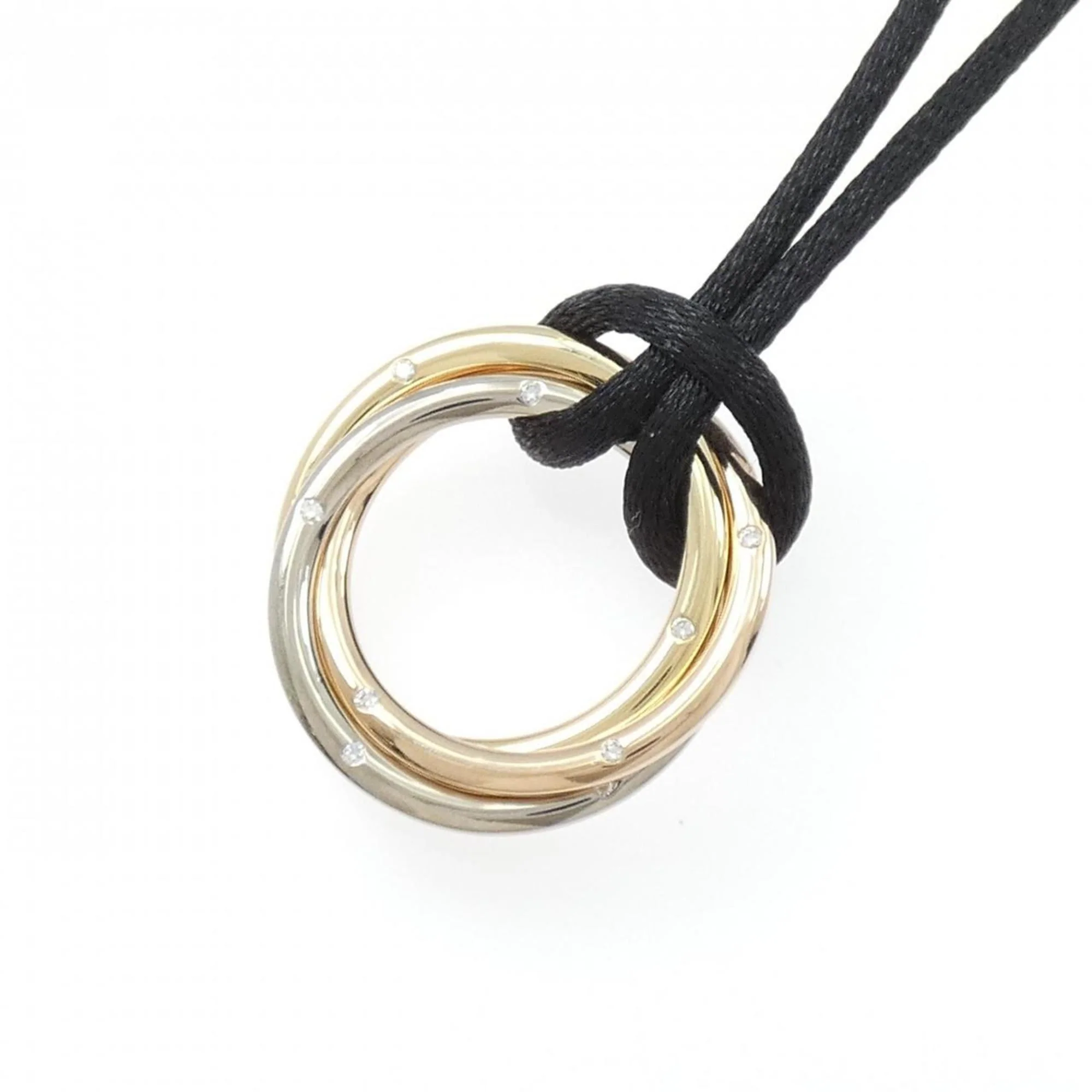Trinity Pendant Necklace 18K Tricolor Gold - Image 3