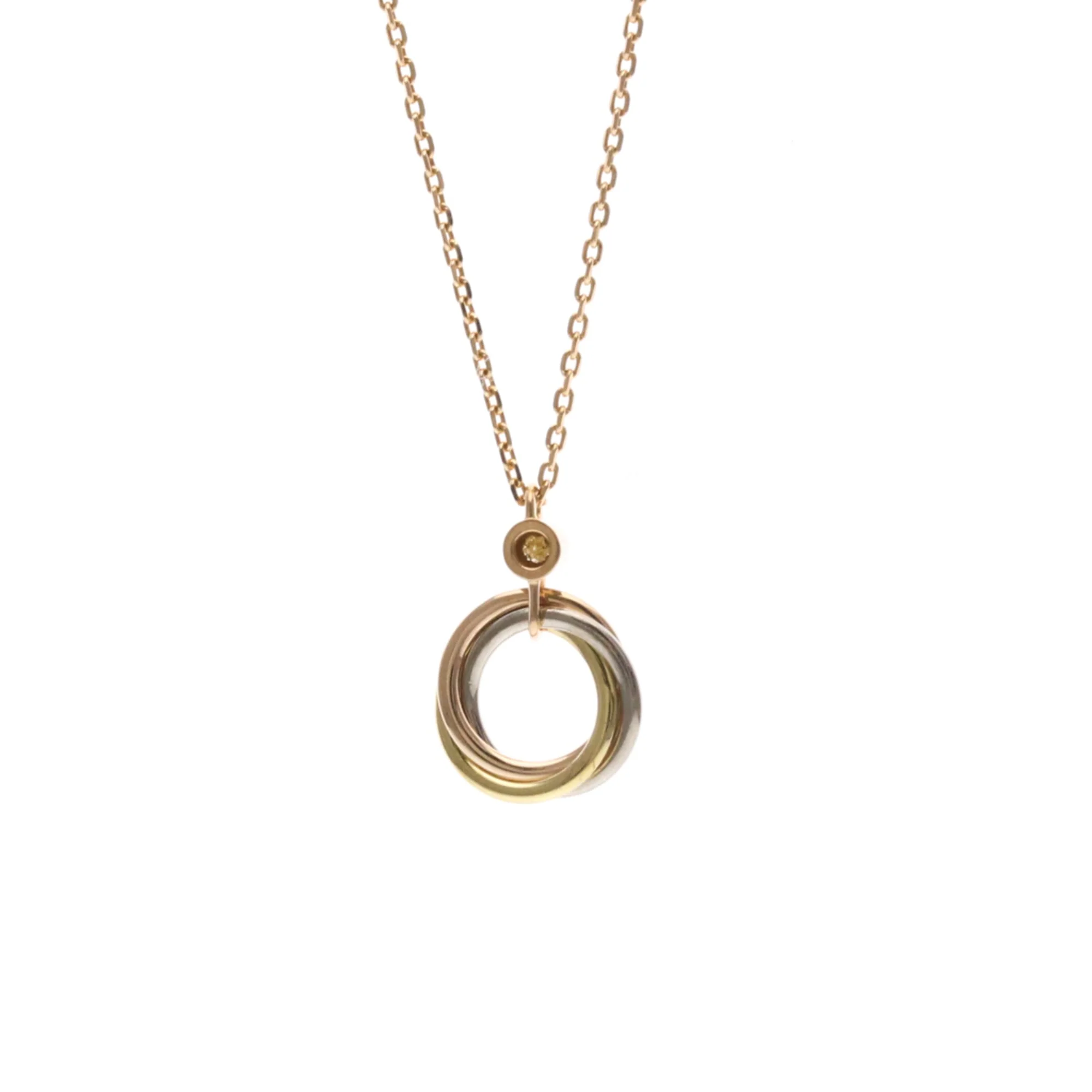 Trinity Pendant Necklace 18K Tricolor Gold - Image 2