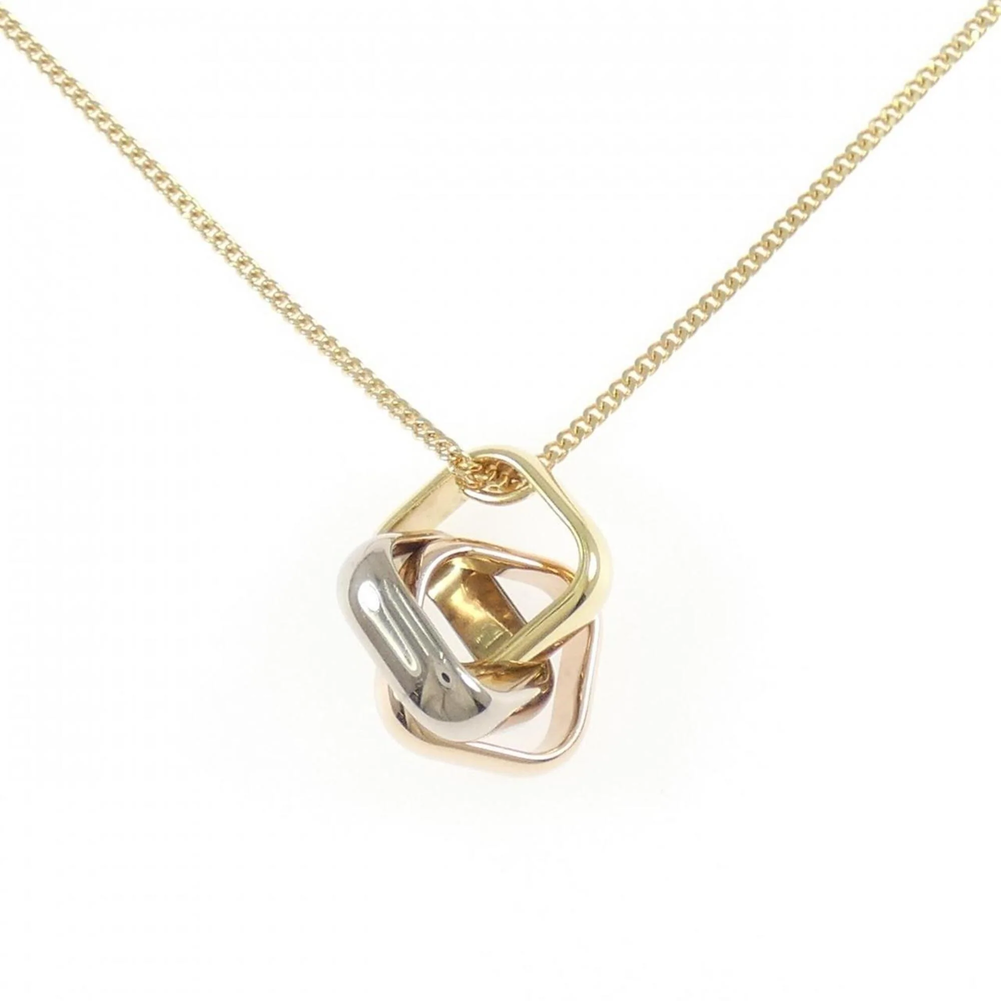 Trinity Pendant Necklace 18K Tricolor Gold