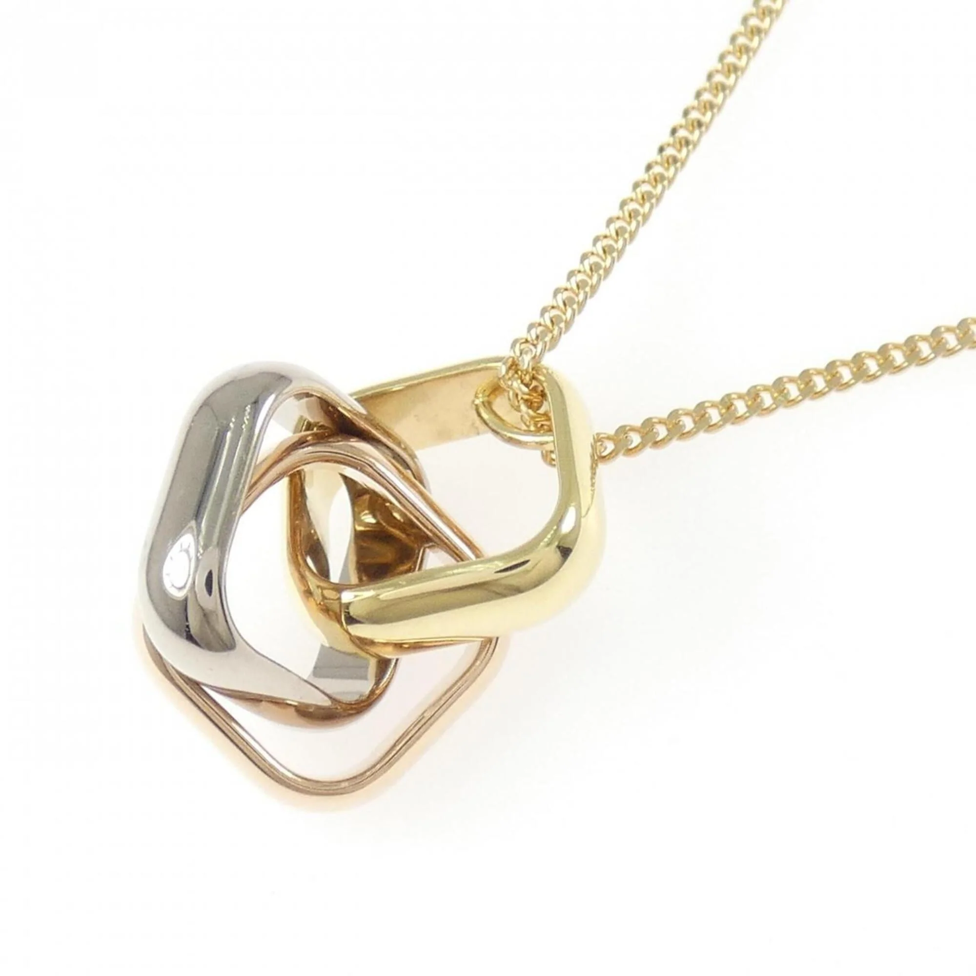 Trinity Pendant Necklace 18K Tricolor Gold - Image 3
