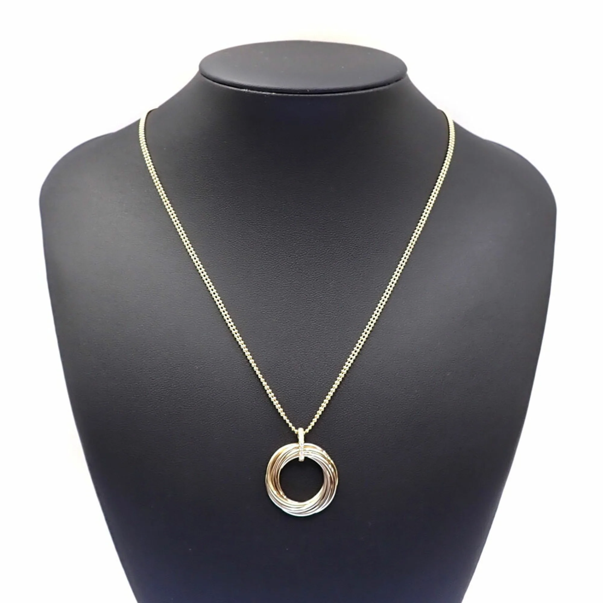 Trinity Pendant Necklace 18K Tricolor Gold - Image 8
