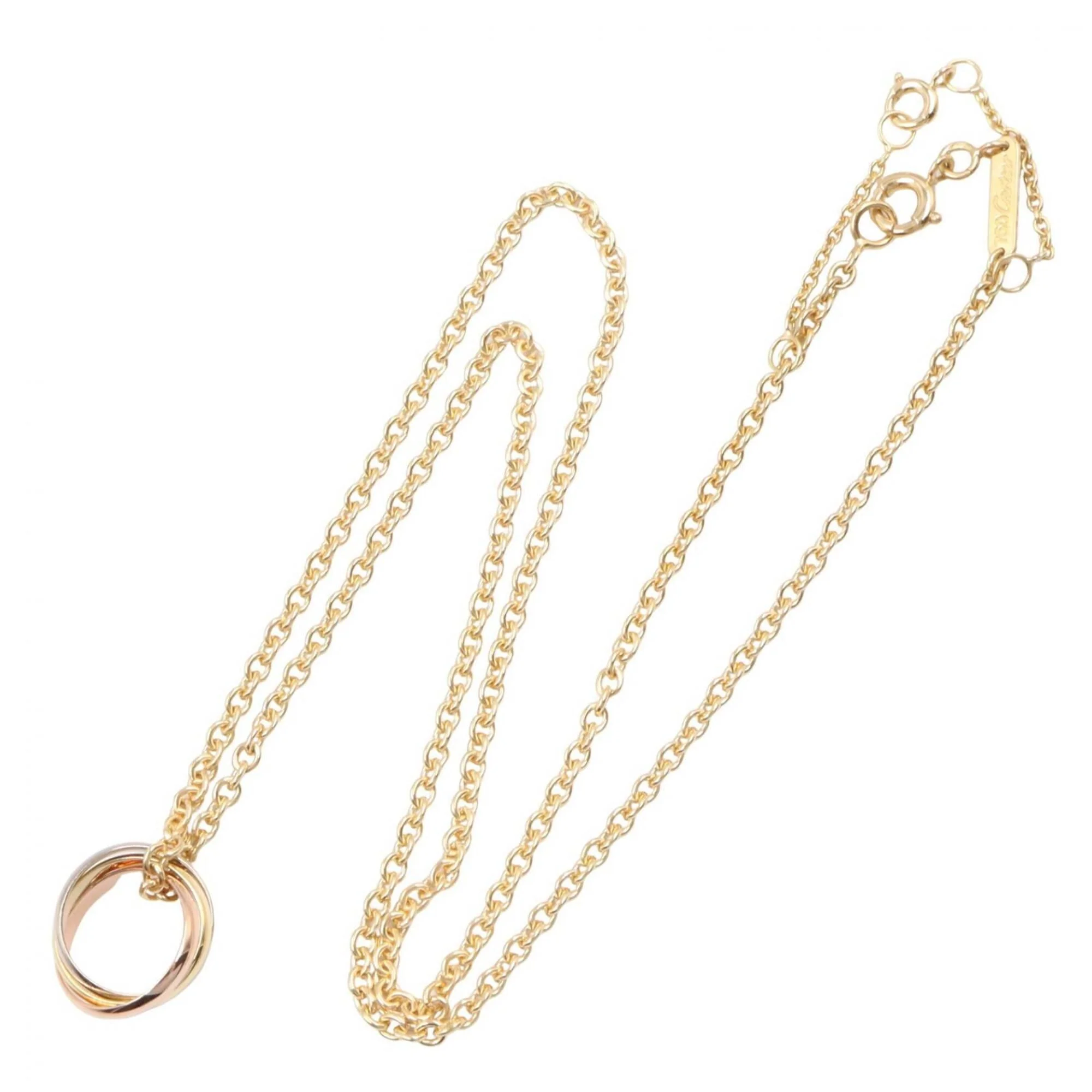 Trinity Pendant Necklace 18K Tricolor Gold - Image 2
