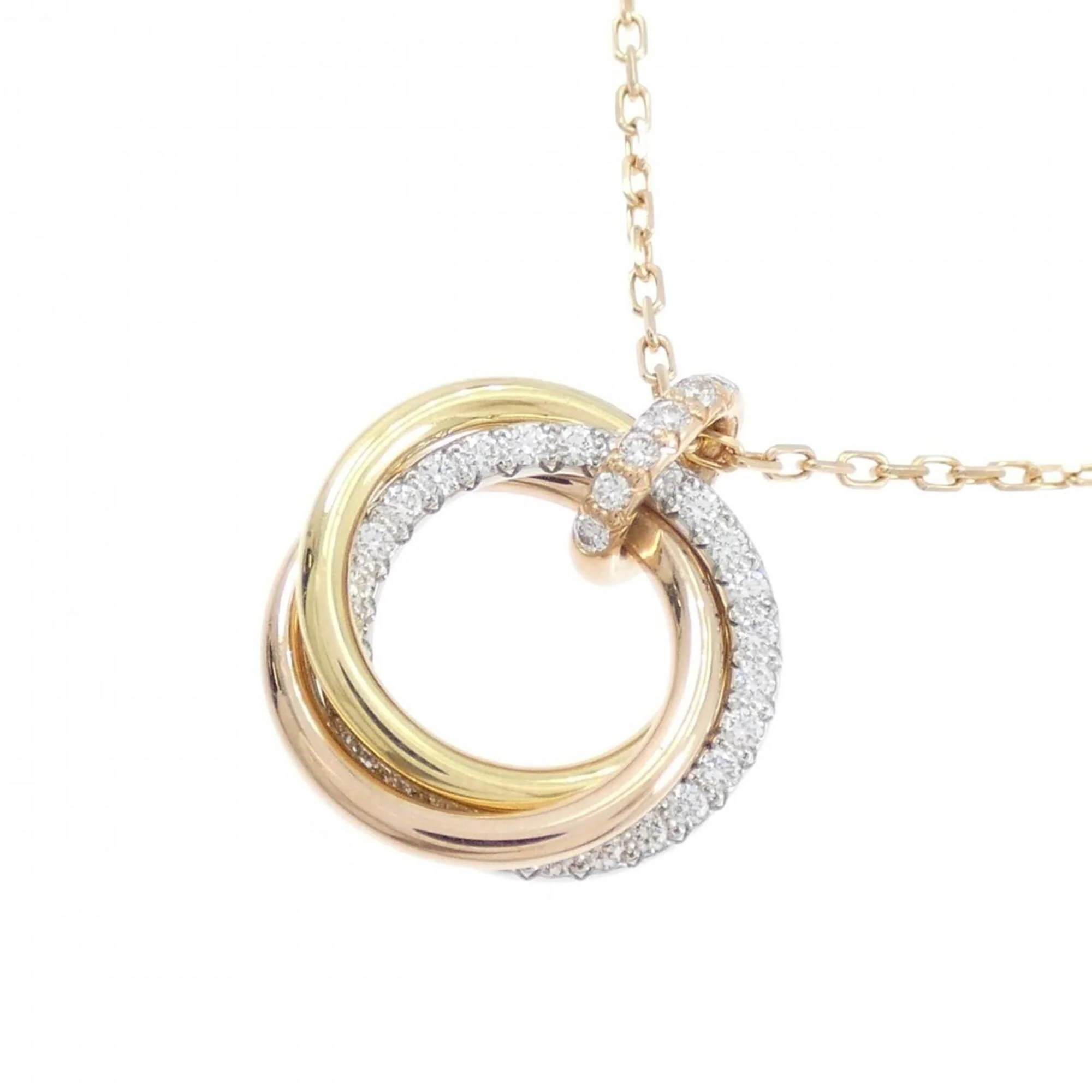 Trinity Pendant Necklace 18K Tricolor Gold - Image 3