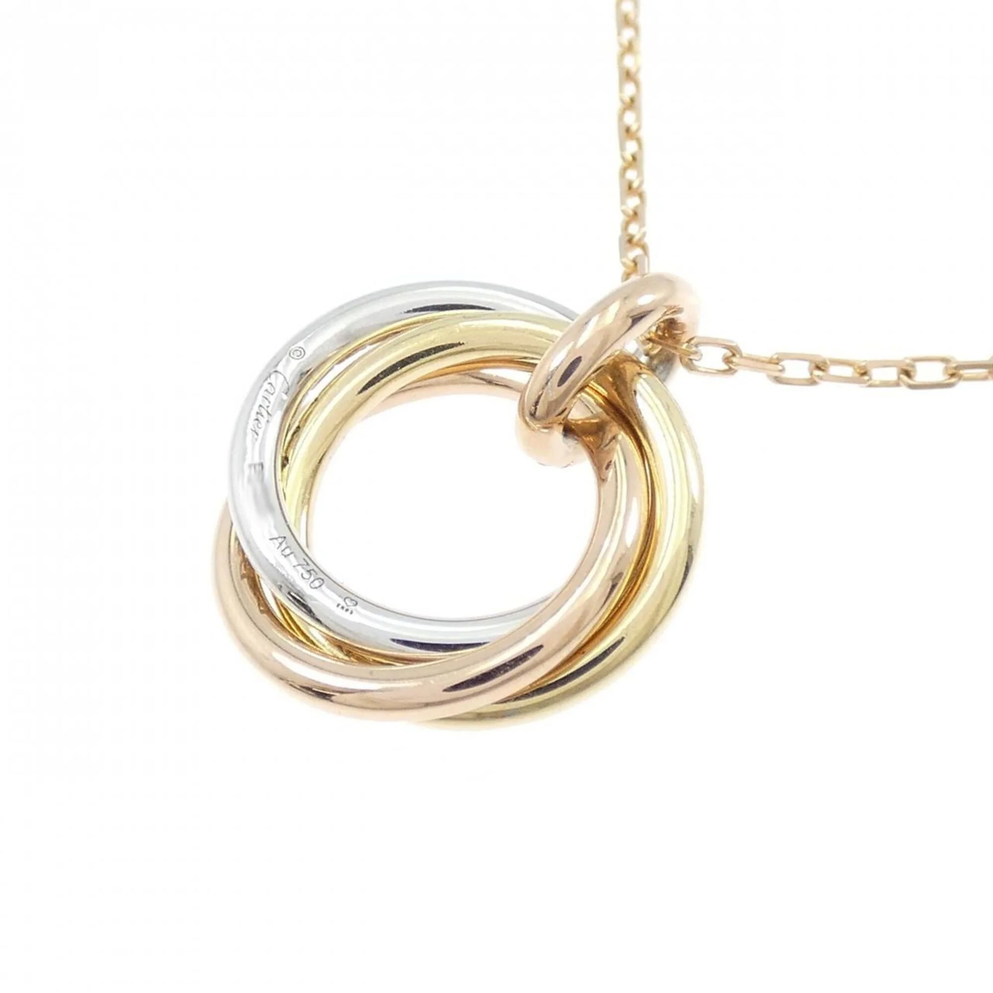 Trinity Pendant Necklace 18K Tricolor Gold - Image 4