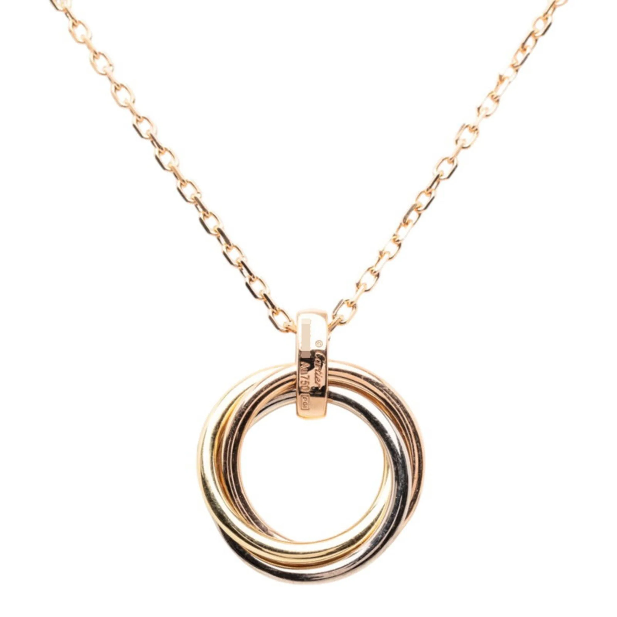 Trinity Pendant Necklace 18K Tricolor Gold - Image 2