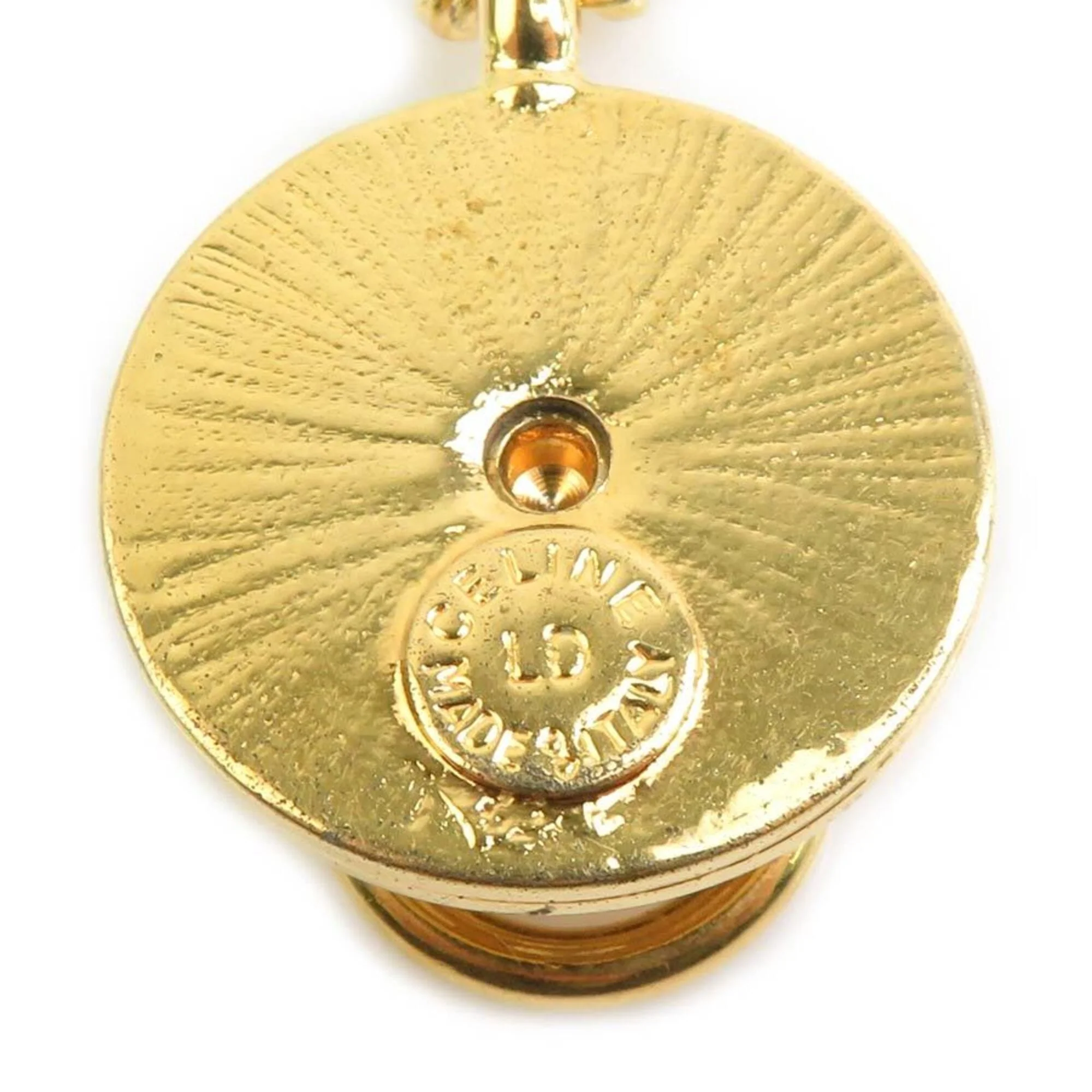 Pendant Necklace Metal and Rhinestone Gold and Silver - Image 5