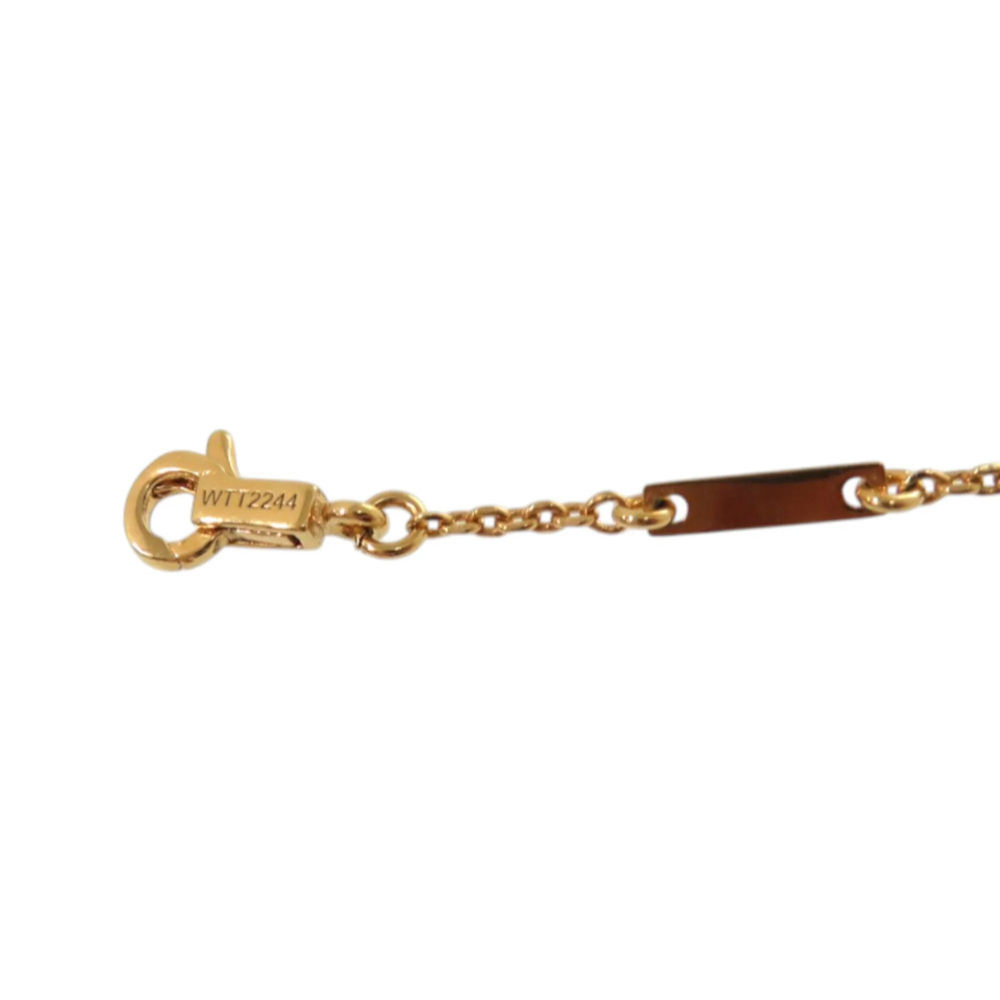 Pendant Necklace Metal with Rhinestone Gold - Image 9