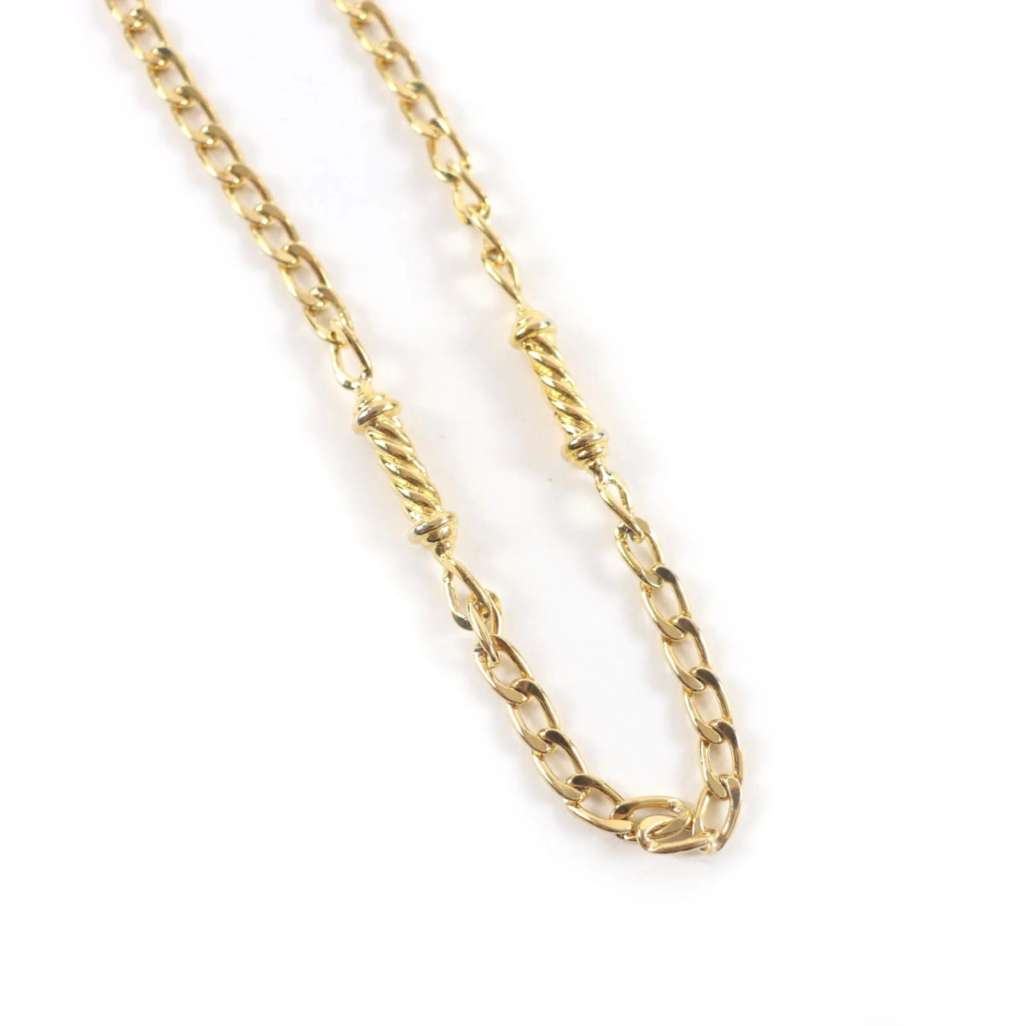 Vintage Triomphe Twist Pendant Necklace Gold - Image 2