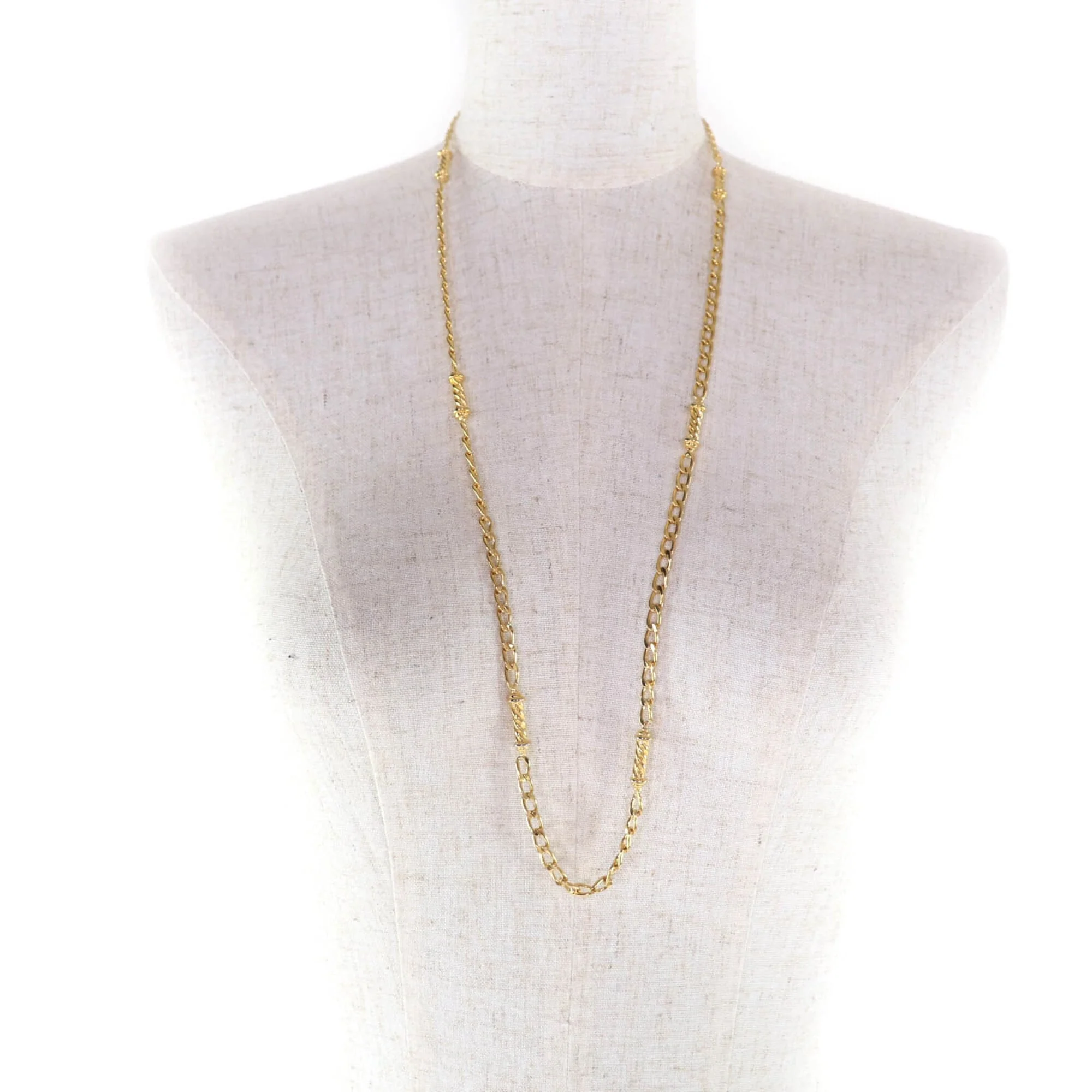 Vintage Triomphe Twist Pendant Necklace Gold - Image 3