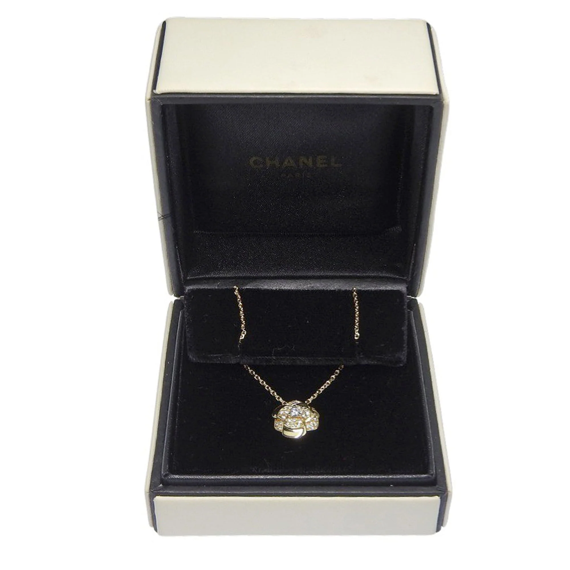Camelia Pendant Necklace 18K Yellow Gold with Diamond - Image 6