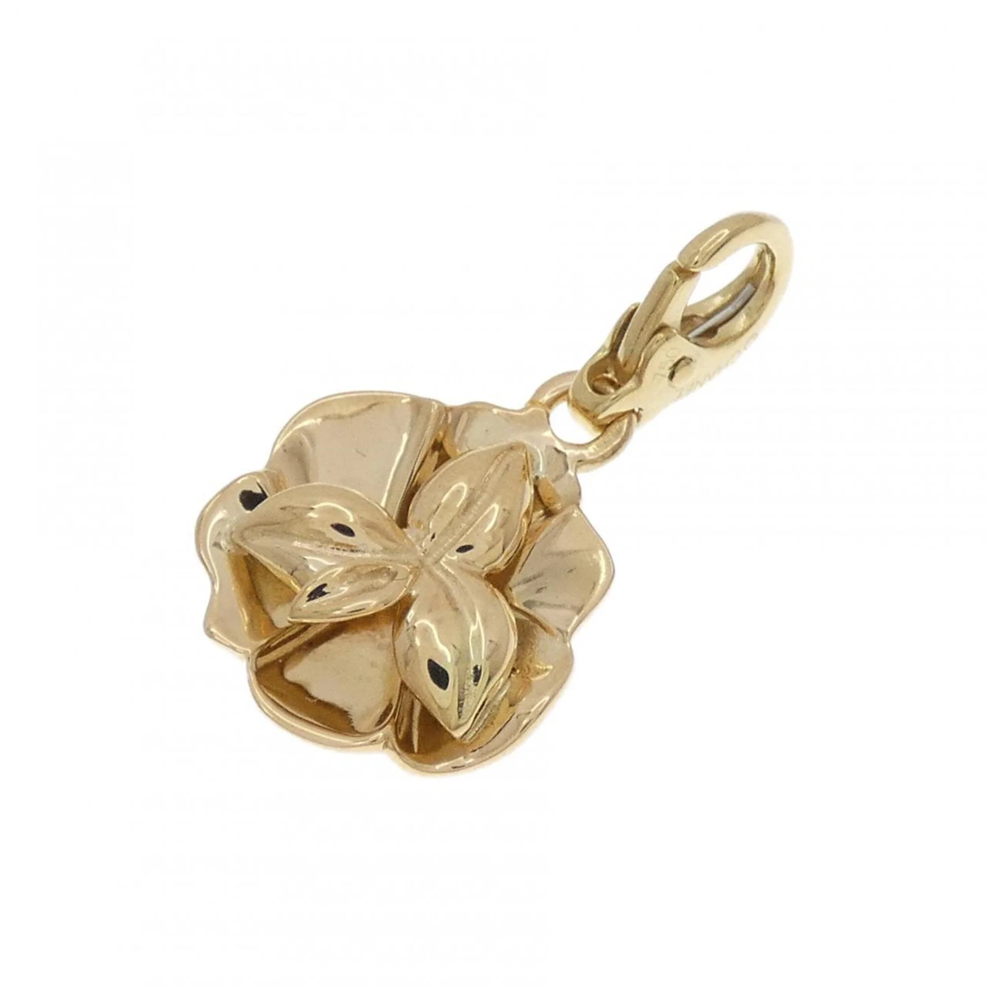 Camellia Charm Necklace 18K Yellow Gold - Image 2