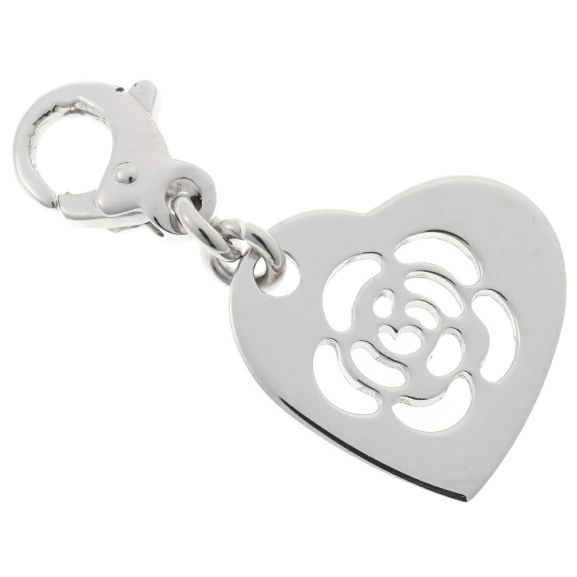 Camellia Pendant Necklace 18K White Gold