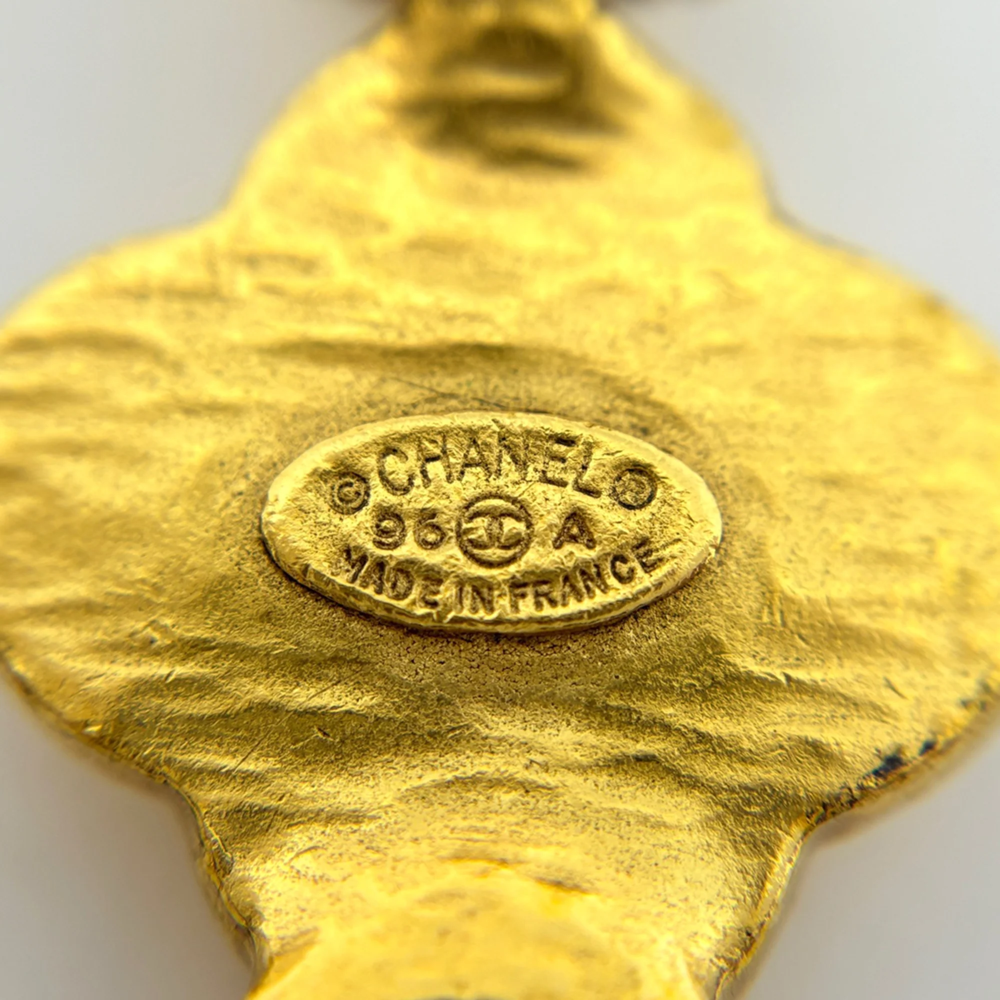 CC Logo Chain Pendant Necklace Gold-Tone Metal - Image 5