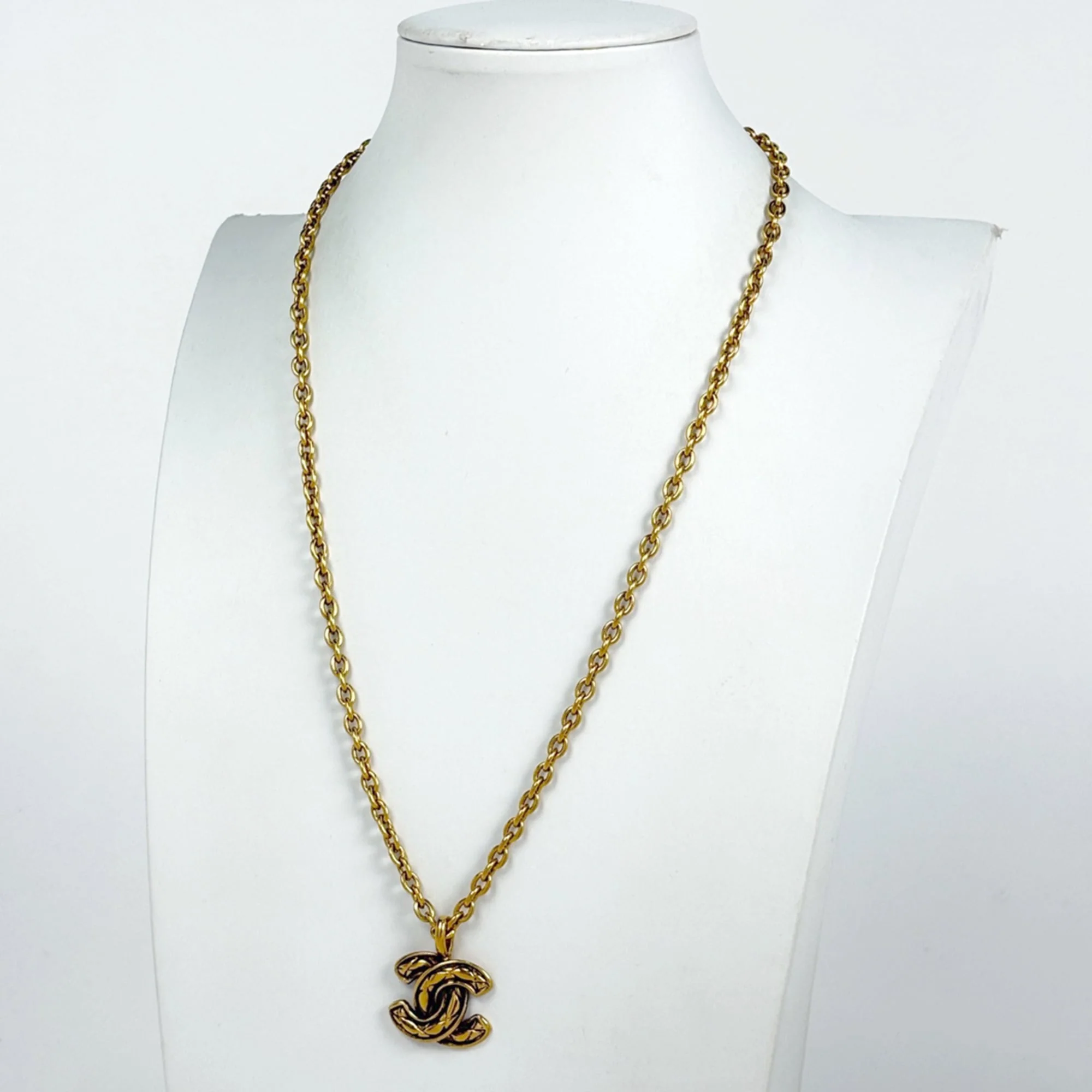 CC Logo Chain Pendant Necklace Metal - Image 6