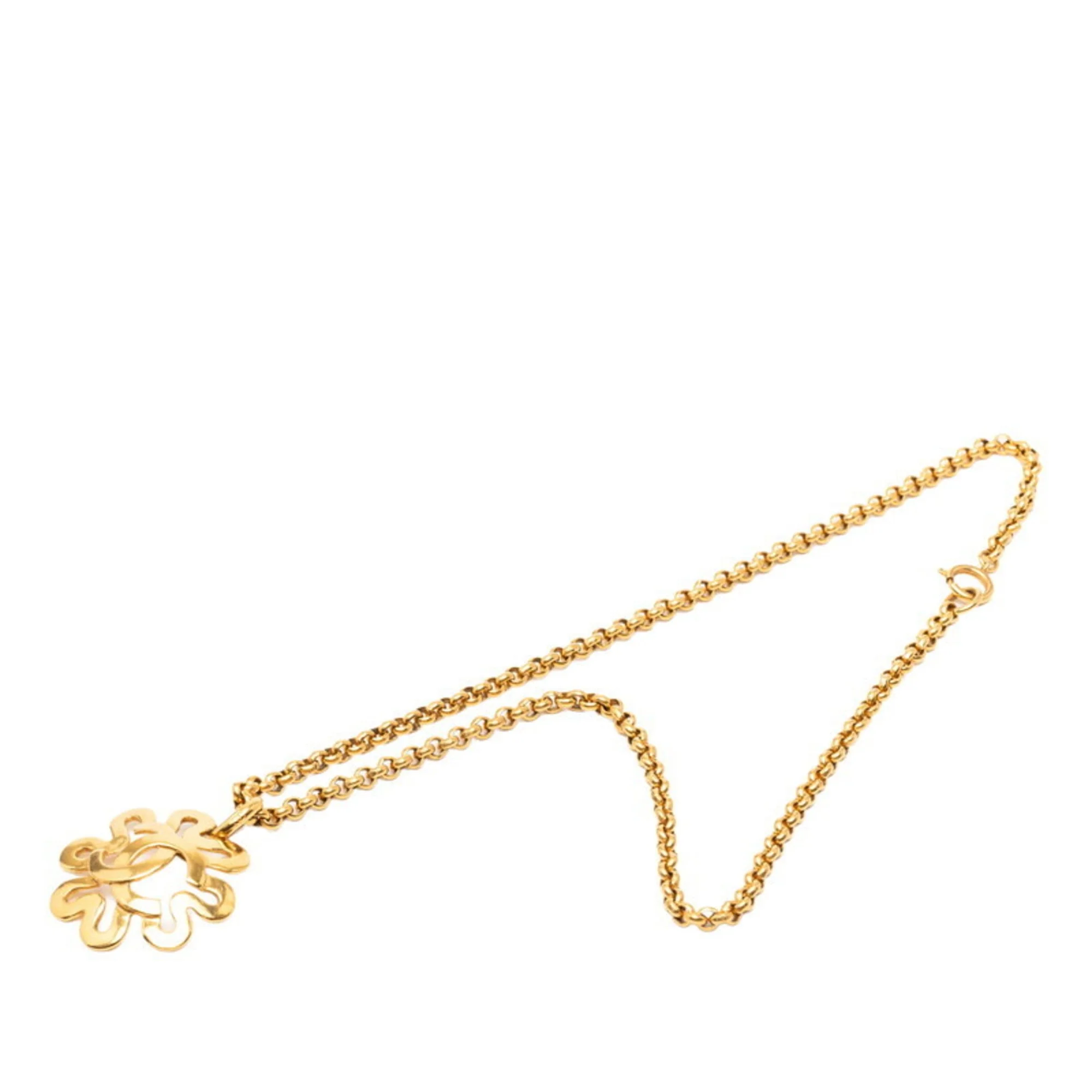CC Logo Chain Pendant Necklace Metal - Image 4