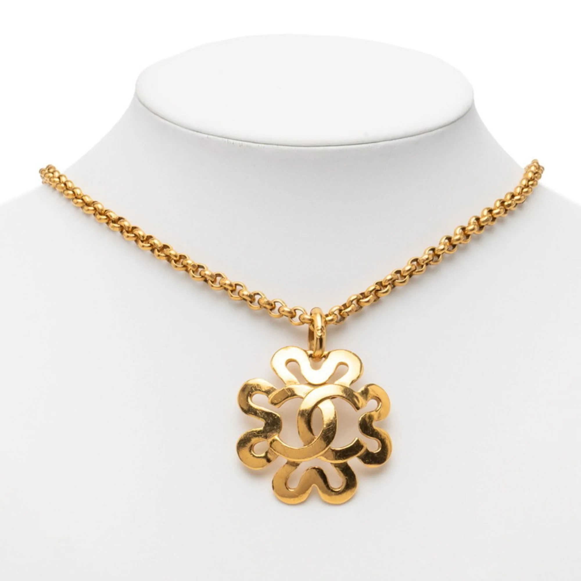 CC Logo Chain Pendant Necklace Metal - Image 5