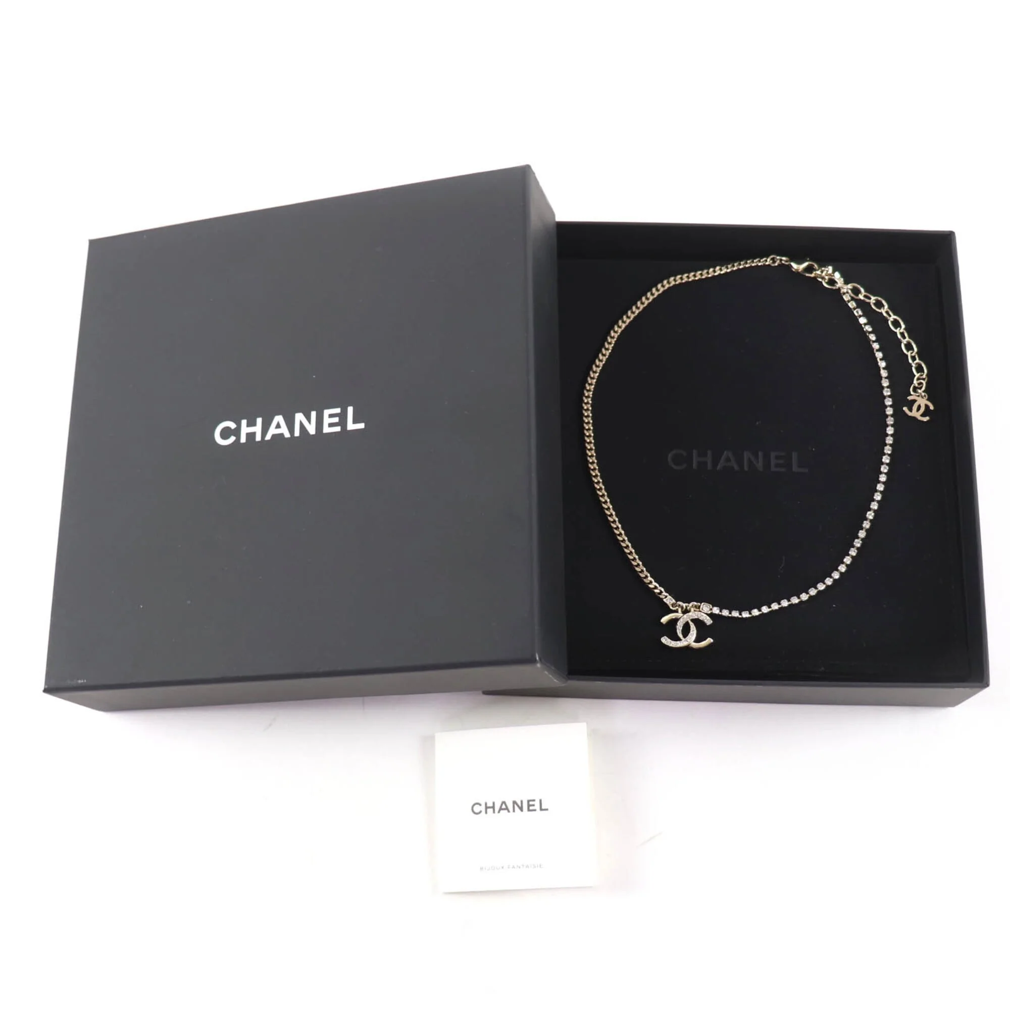 CC Logo Chain Pendant Necklace Metal - Image 2