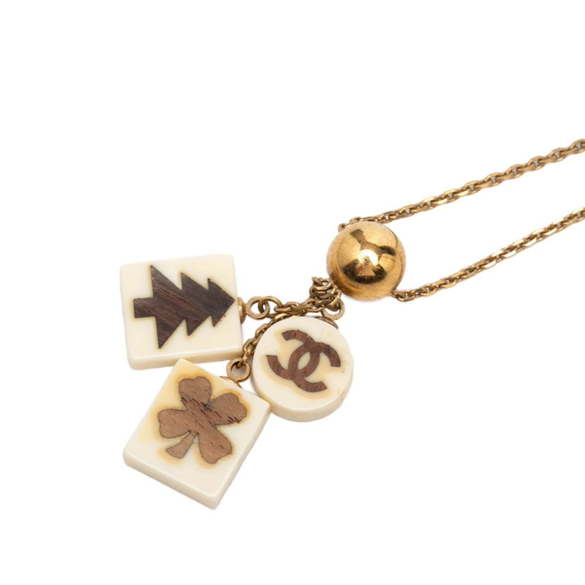 CC Logo Clover Pendant Necklace Metal - Image 2