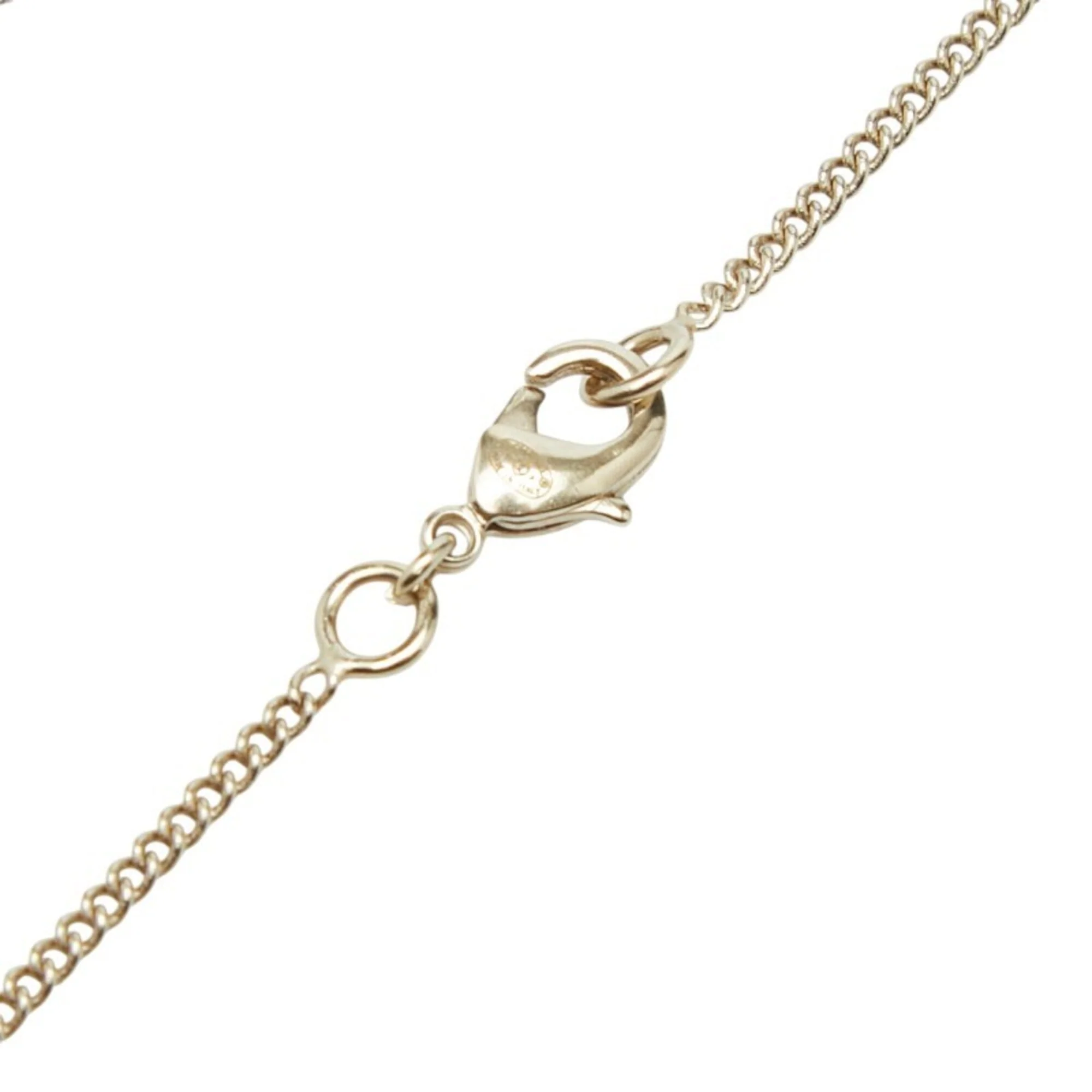 CC Logo Heart Pendant Necklace Gold-Tone Metal - Image 5