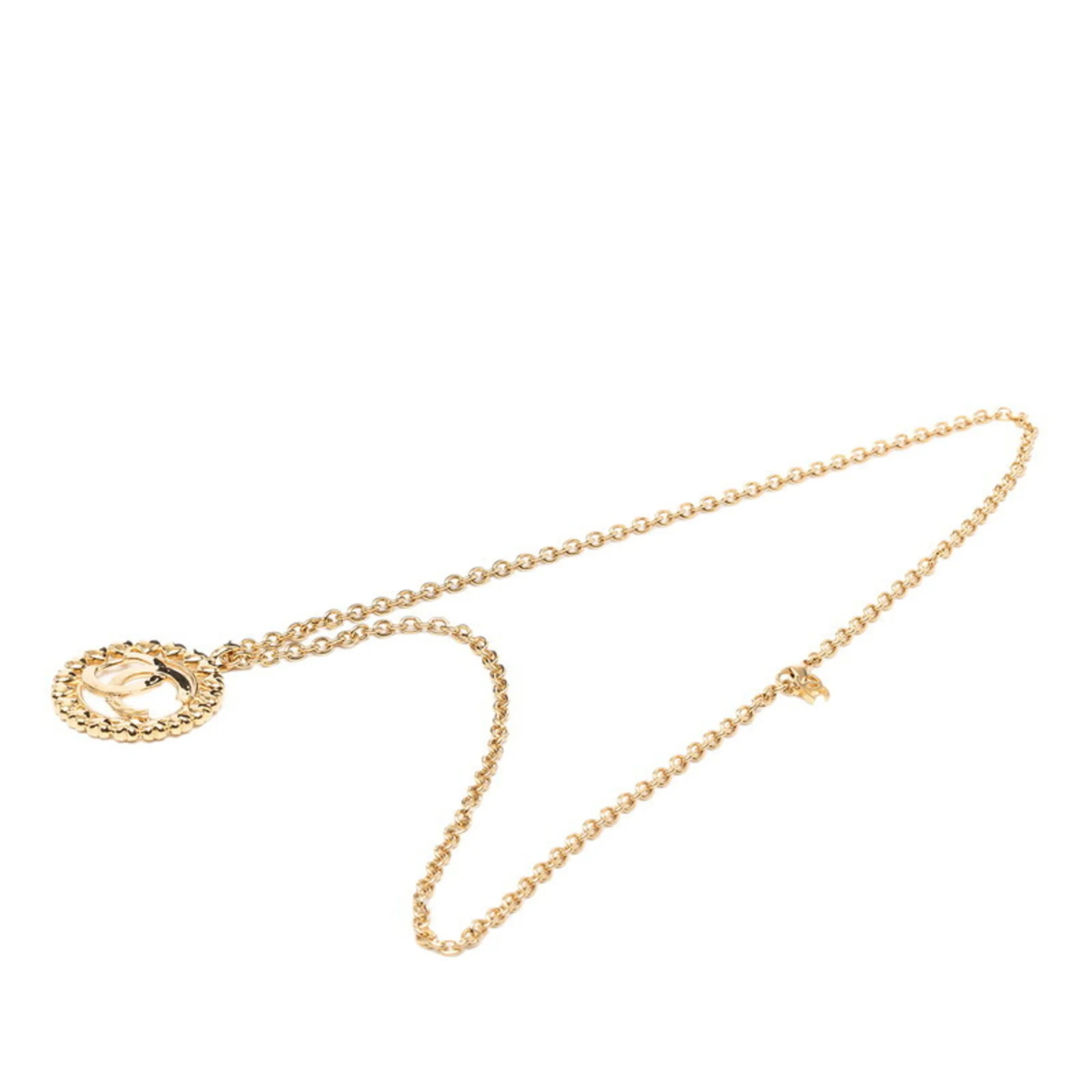 CC Logo Heart Pendant Necklace Metal - Image 3