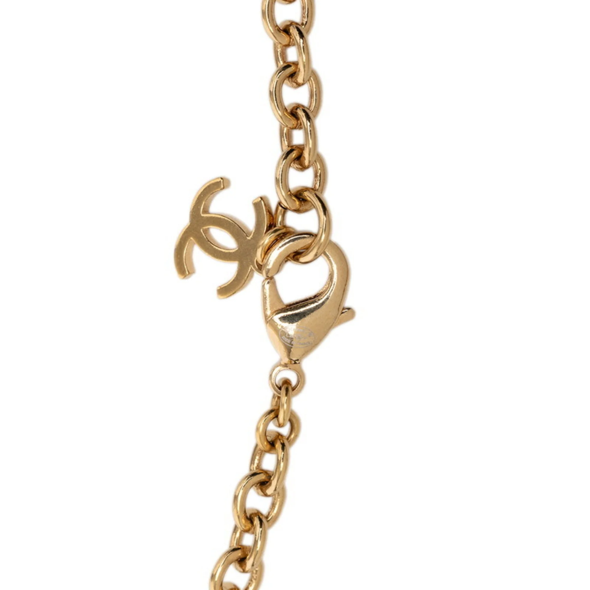 CC Logo Heart Pendant Necklace Metal - Image 4