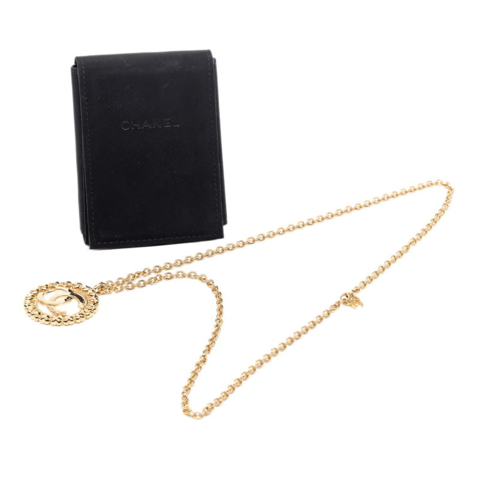 CC Logo Heart Pendant Necklace Metal - Image 5