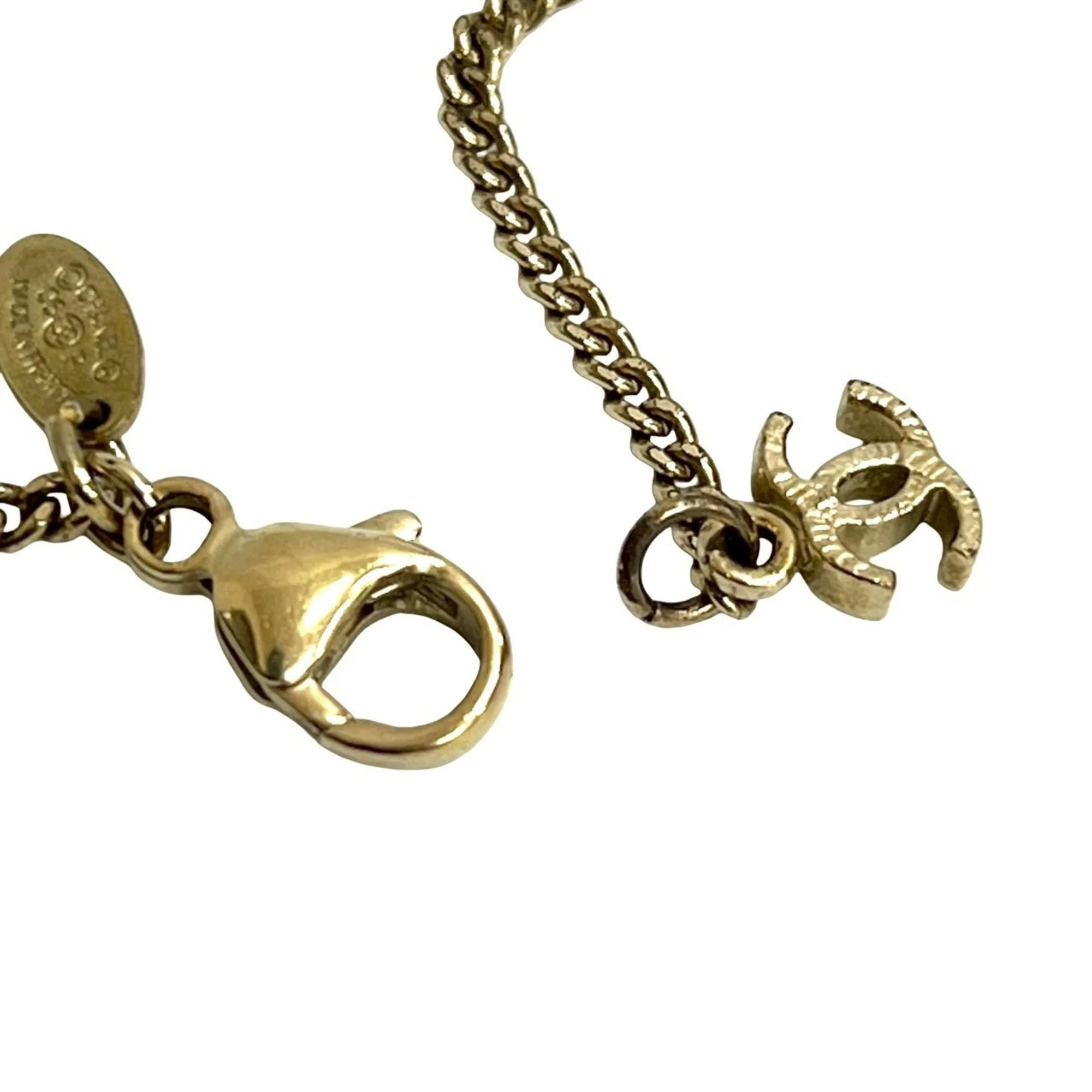 CC Logo Heart Pendant Necklace Metal - Image 3