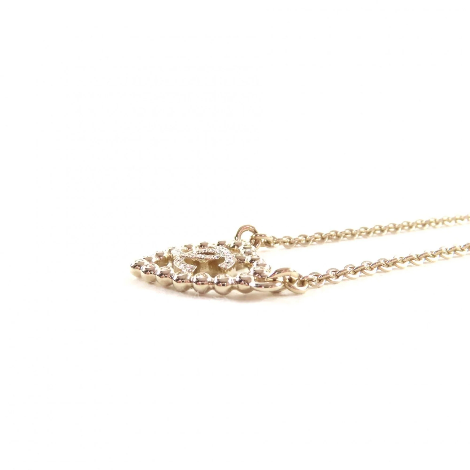 CC Logo Heart Pendant Necklace Metal - Image 5