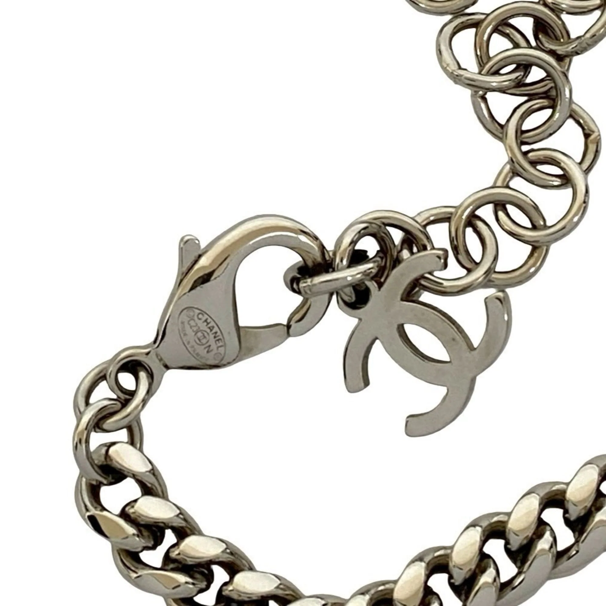 CC Logo Heart Pendant Necklace Sterling Silver - Image 4