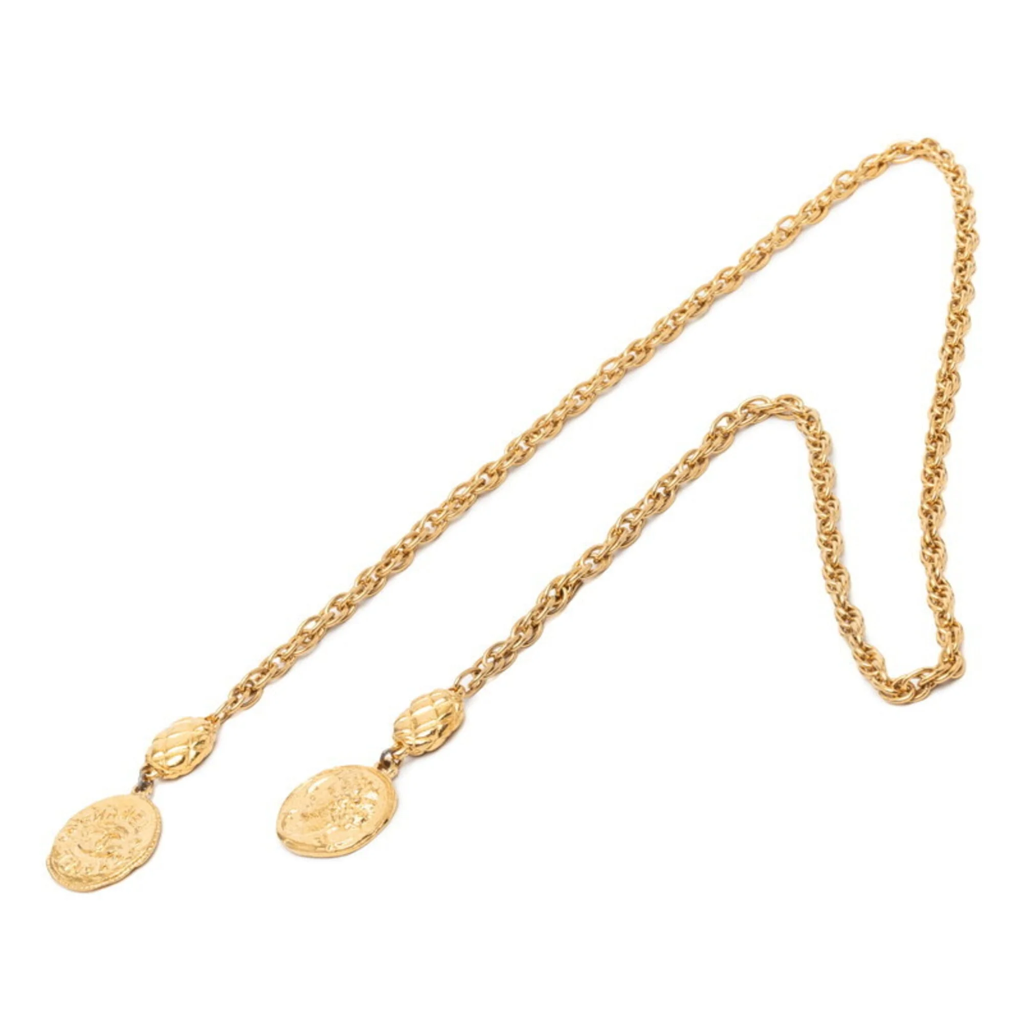CC Logo Medallion Pendant Necklace Metal
