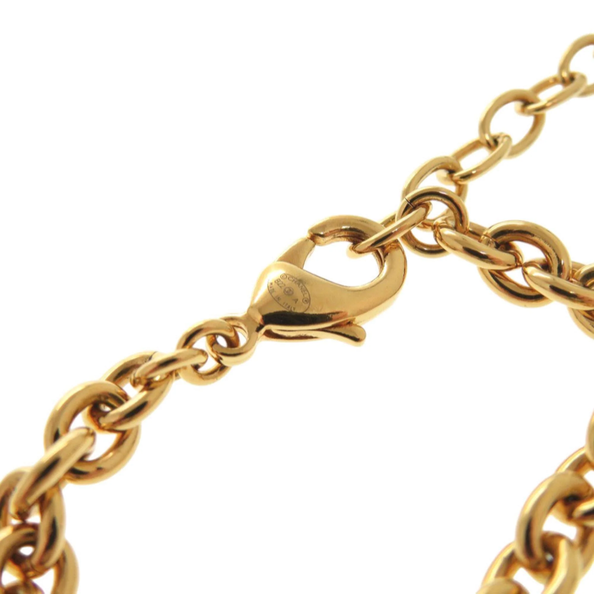 CC Logo Pendant Necklace Gold-Tone Metal - Image 8
