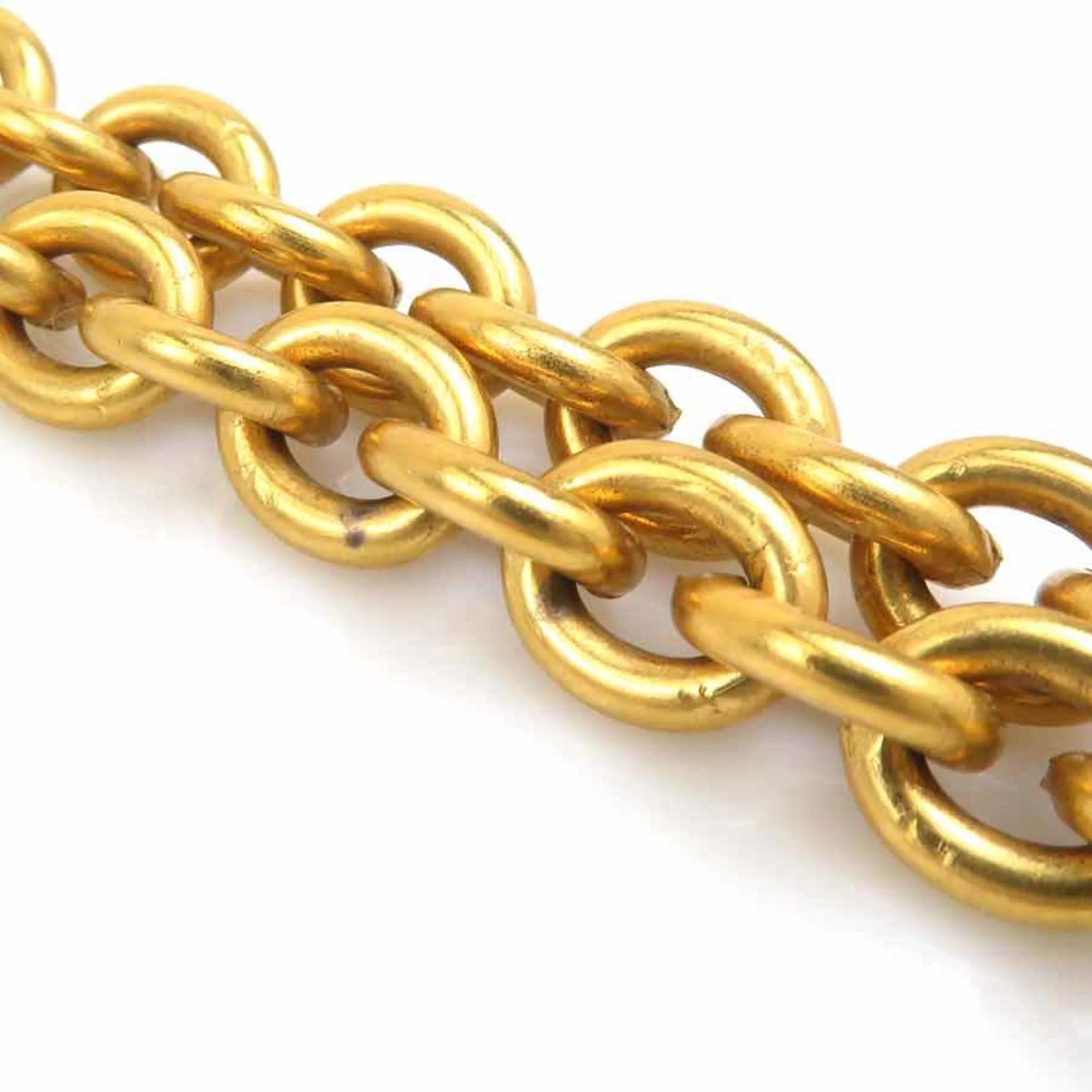 CC Logo Pendant Necklace Gold-Tone Metal - Image 7